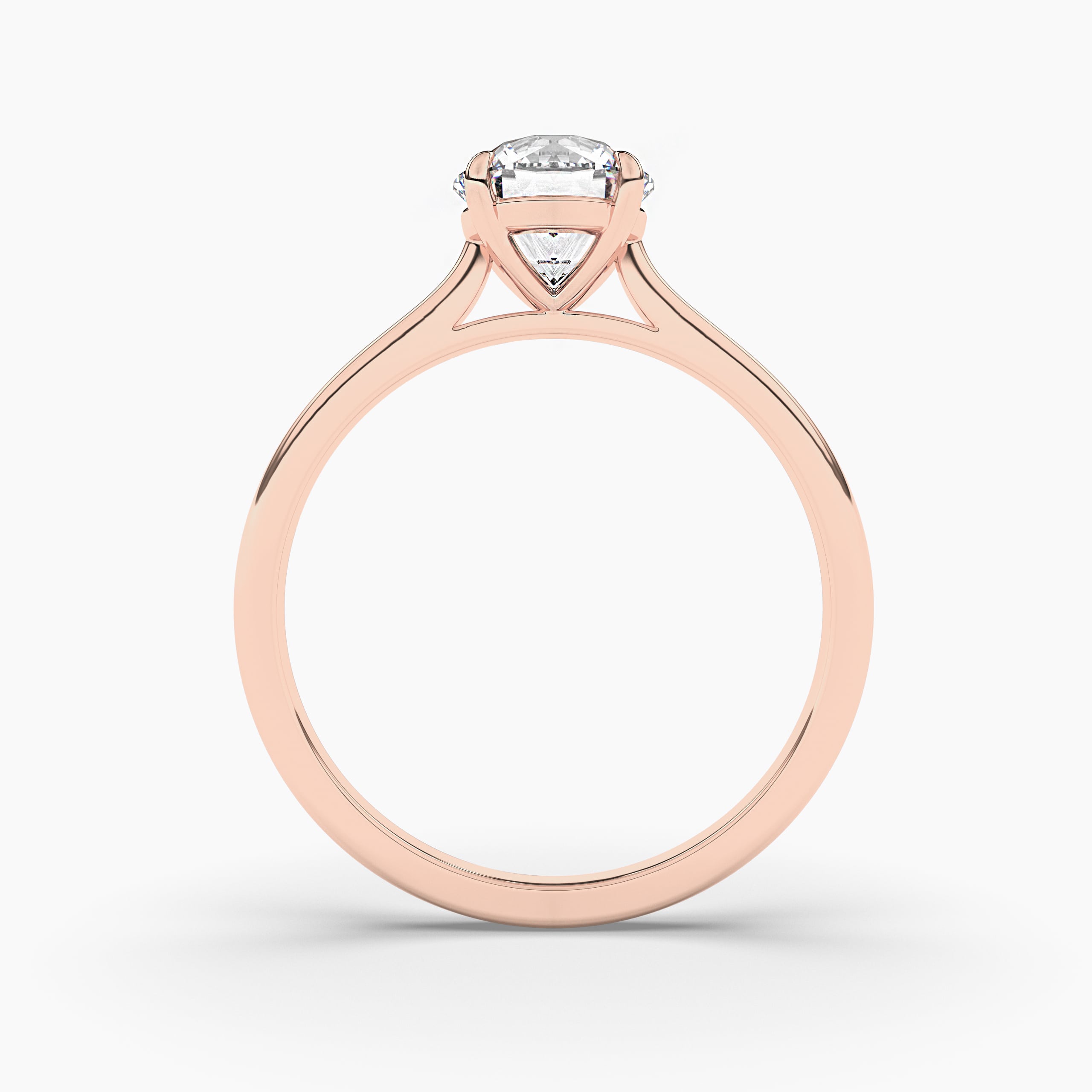 Round Solitaire Engagement Ring in Rose Gold