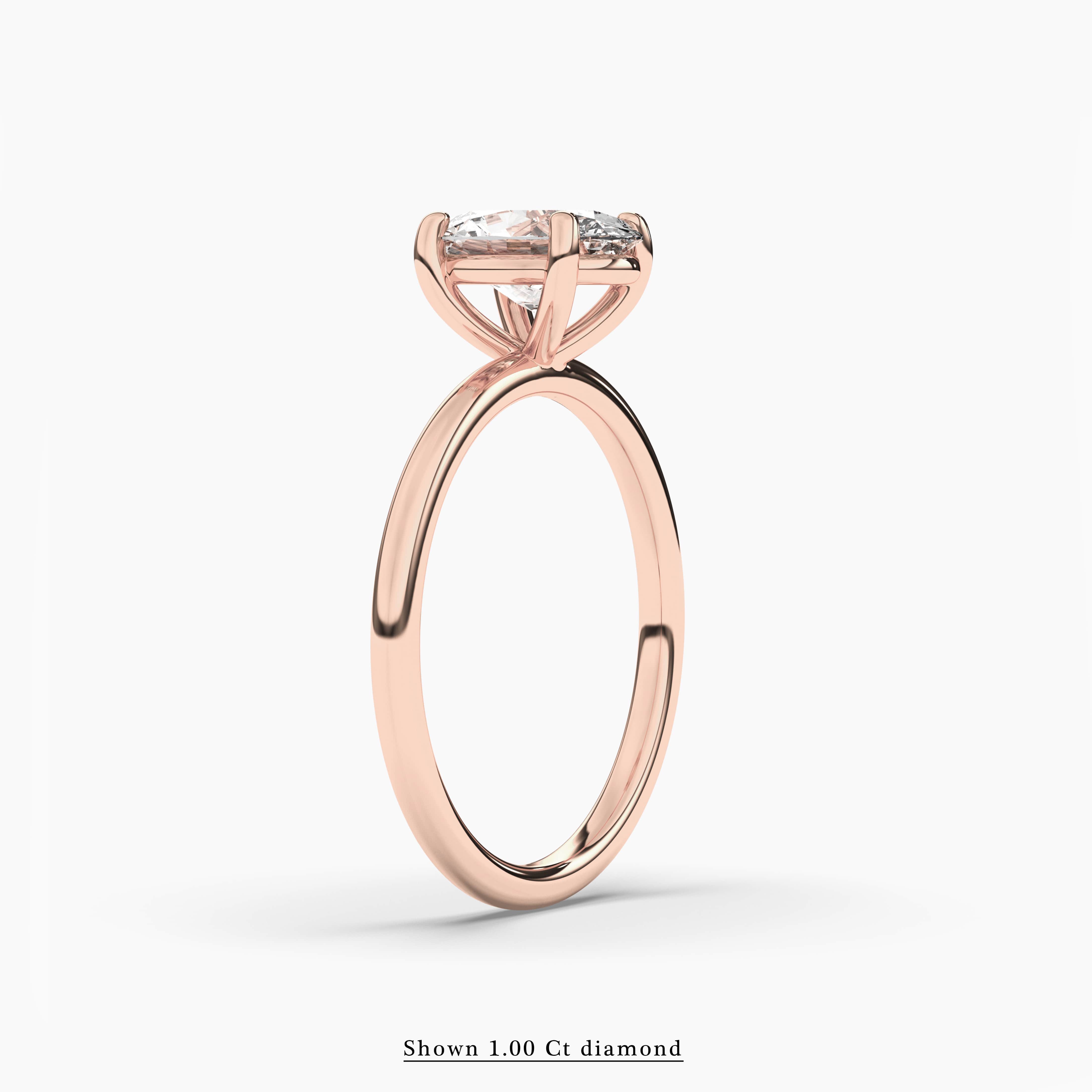 oval shape solitaire engagement ring