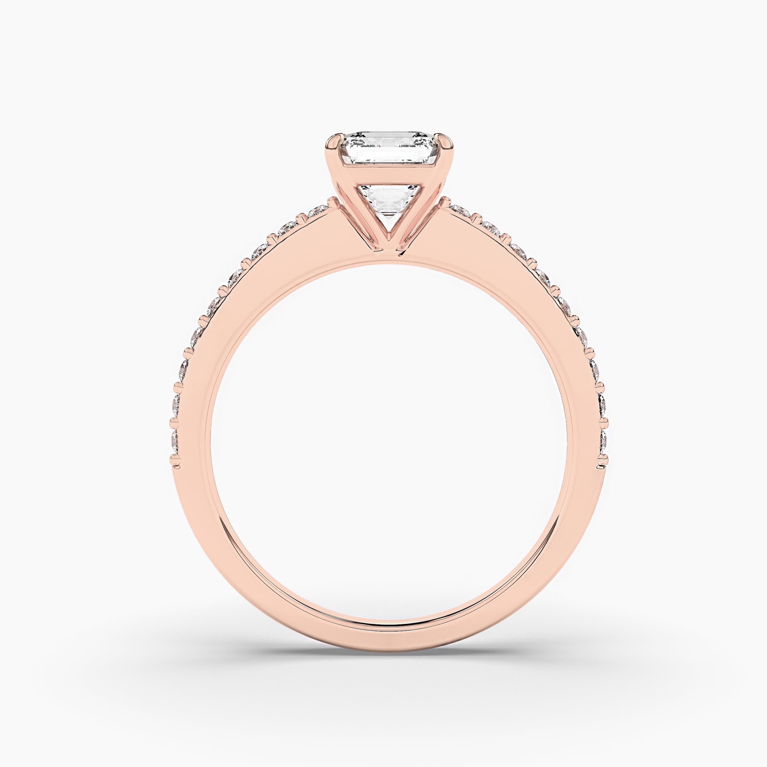 Asscher Cut diamond engagement ring 