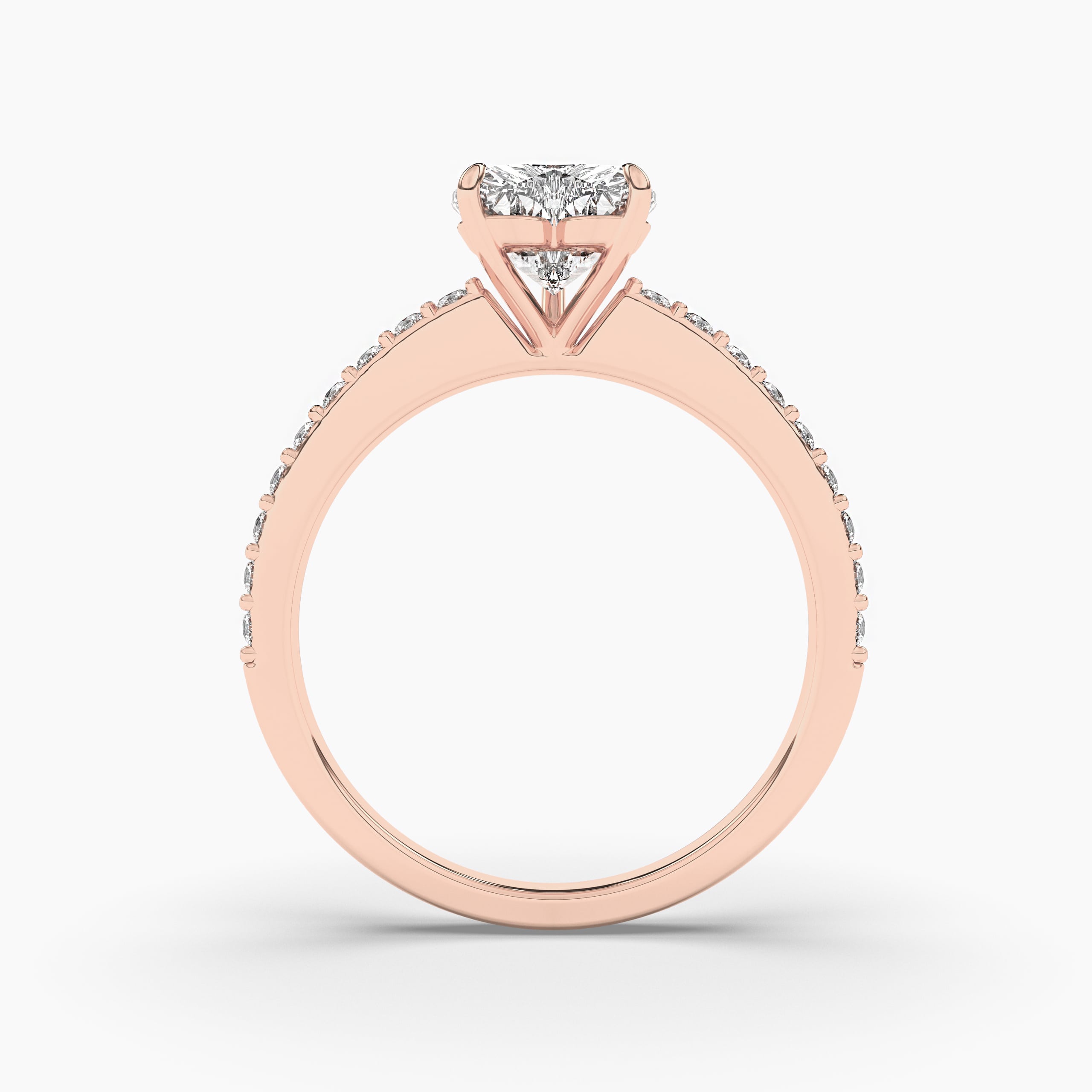 Rose Gold Side-Stone Engagement Rings