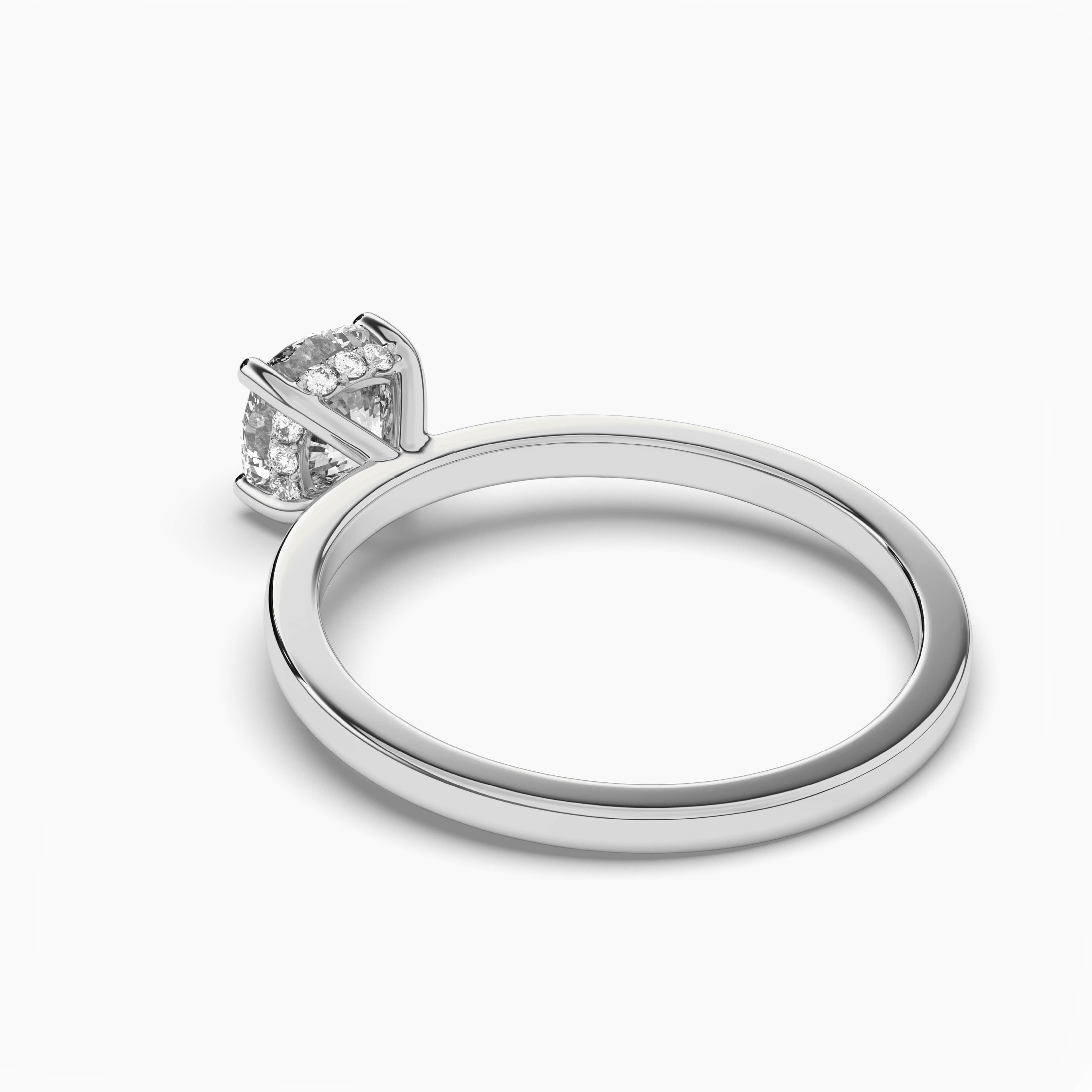 moissanite halo diamond engagement ring