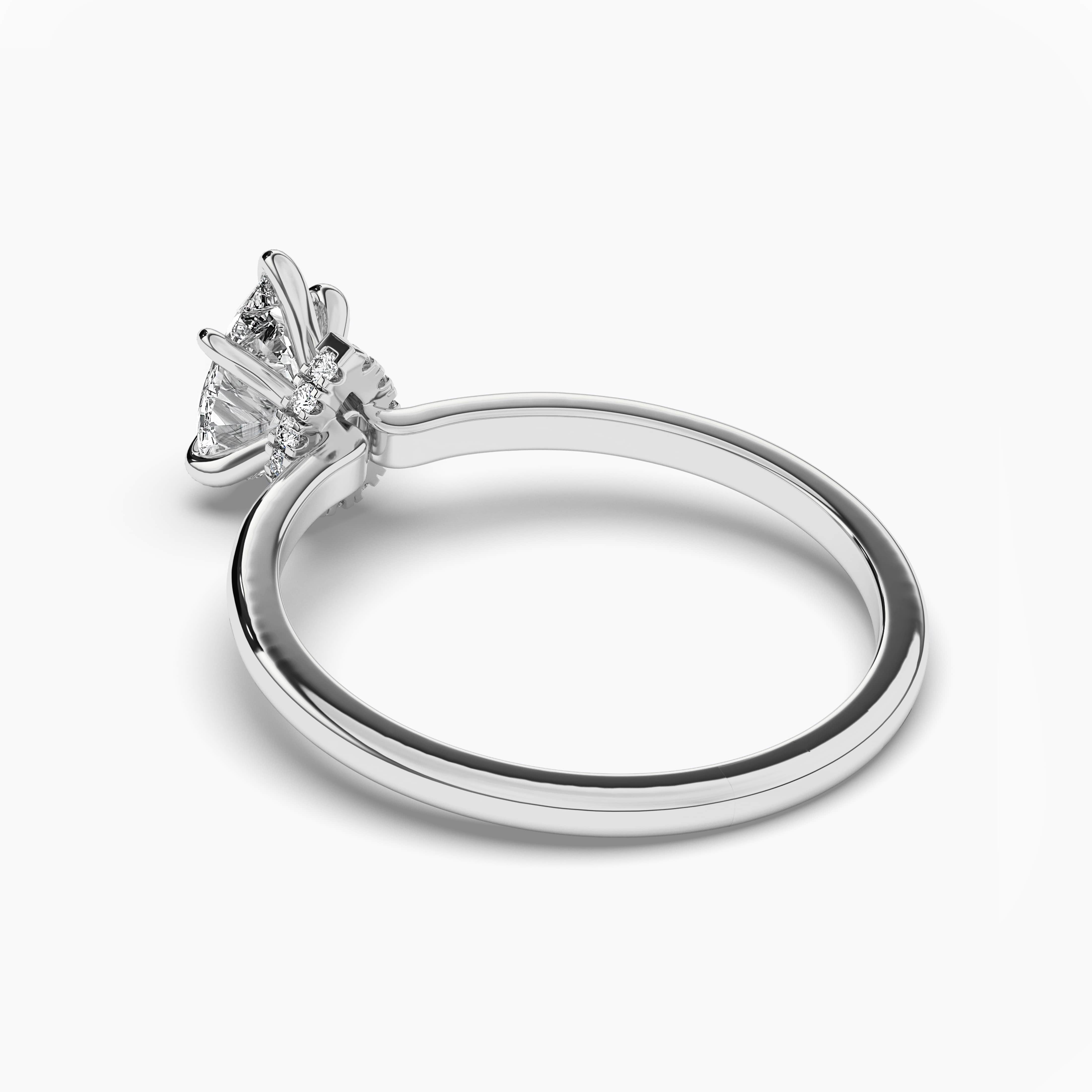 white gold lab grown diamond ring 