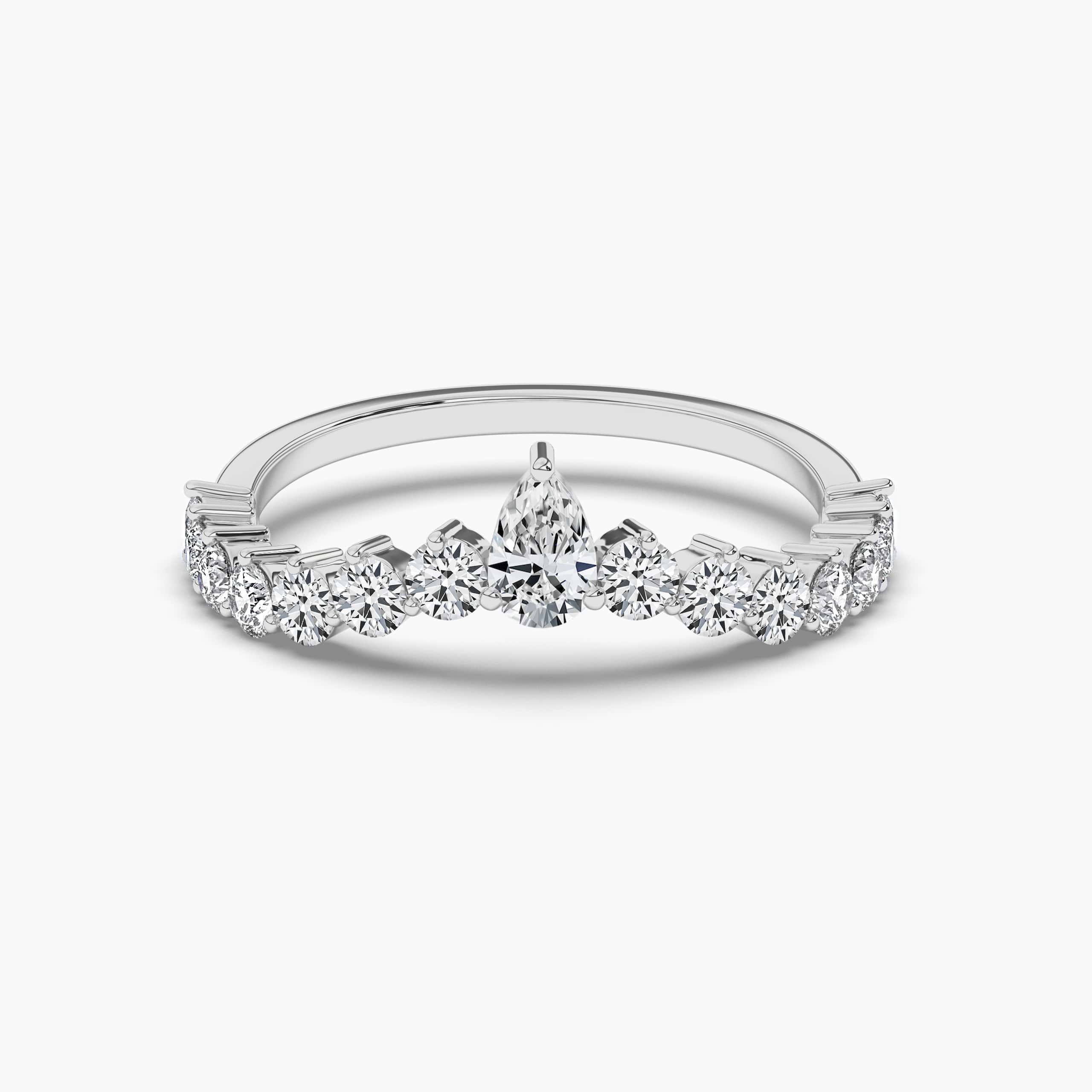 Diamond Wedding Band for Woman Delicate Engagement