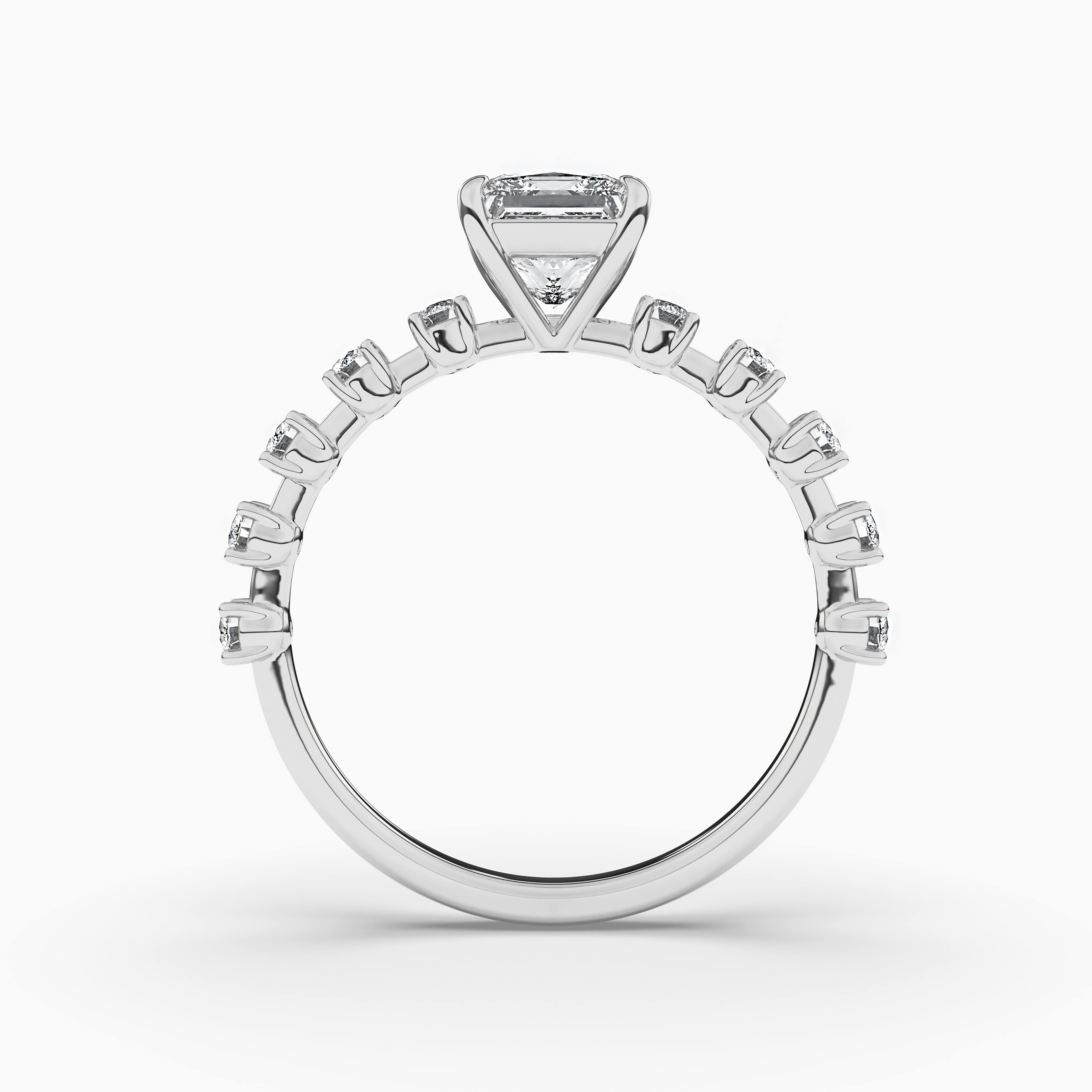 Square diamond wedding ring