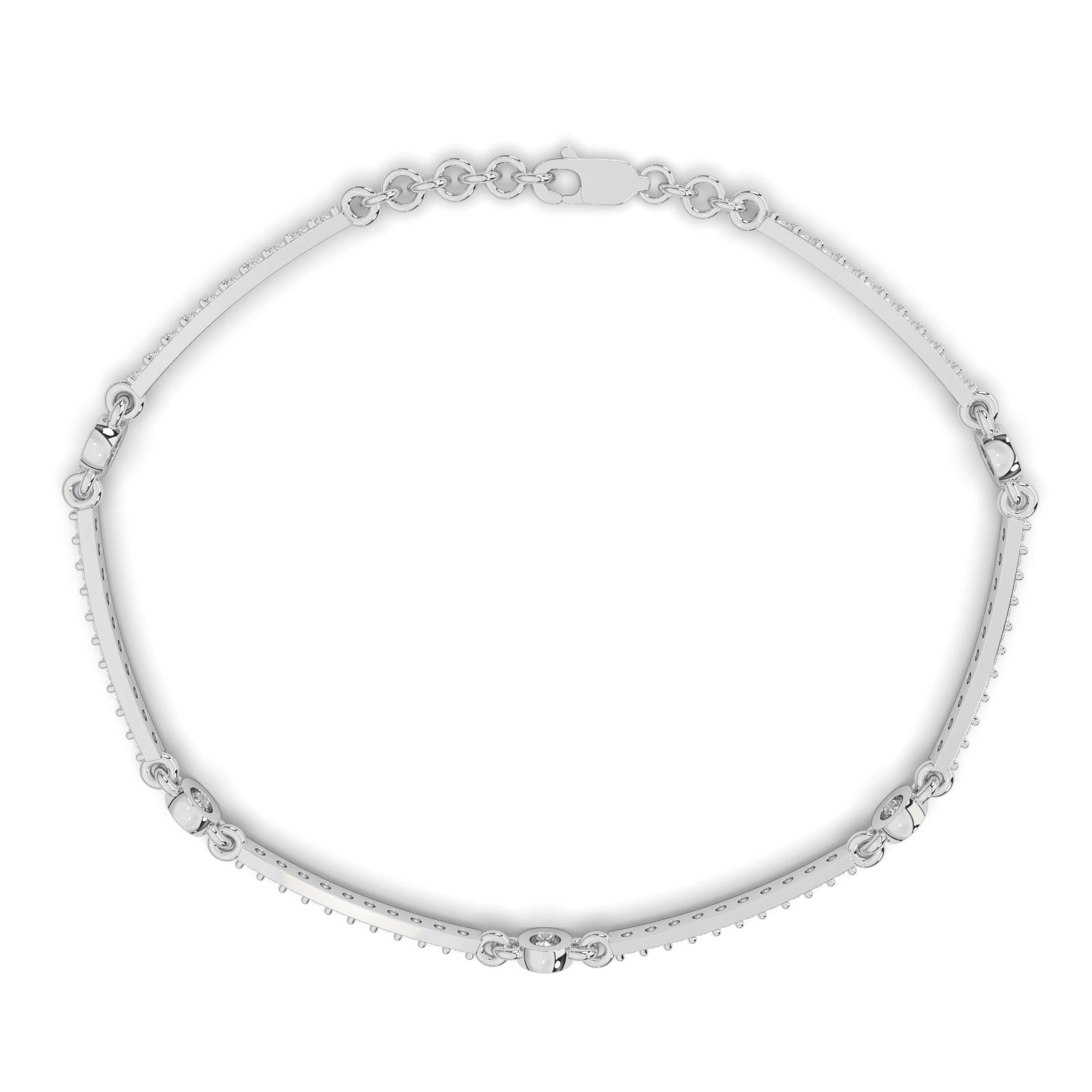  Diamond Tennis Bracelet in White Gold 