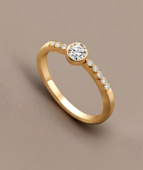 yellow gold stackable ring 