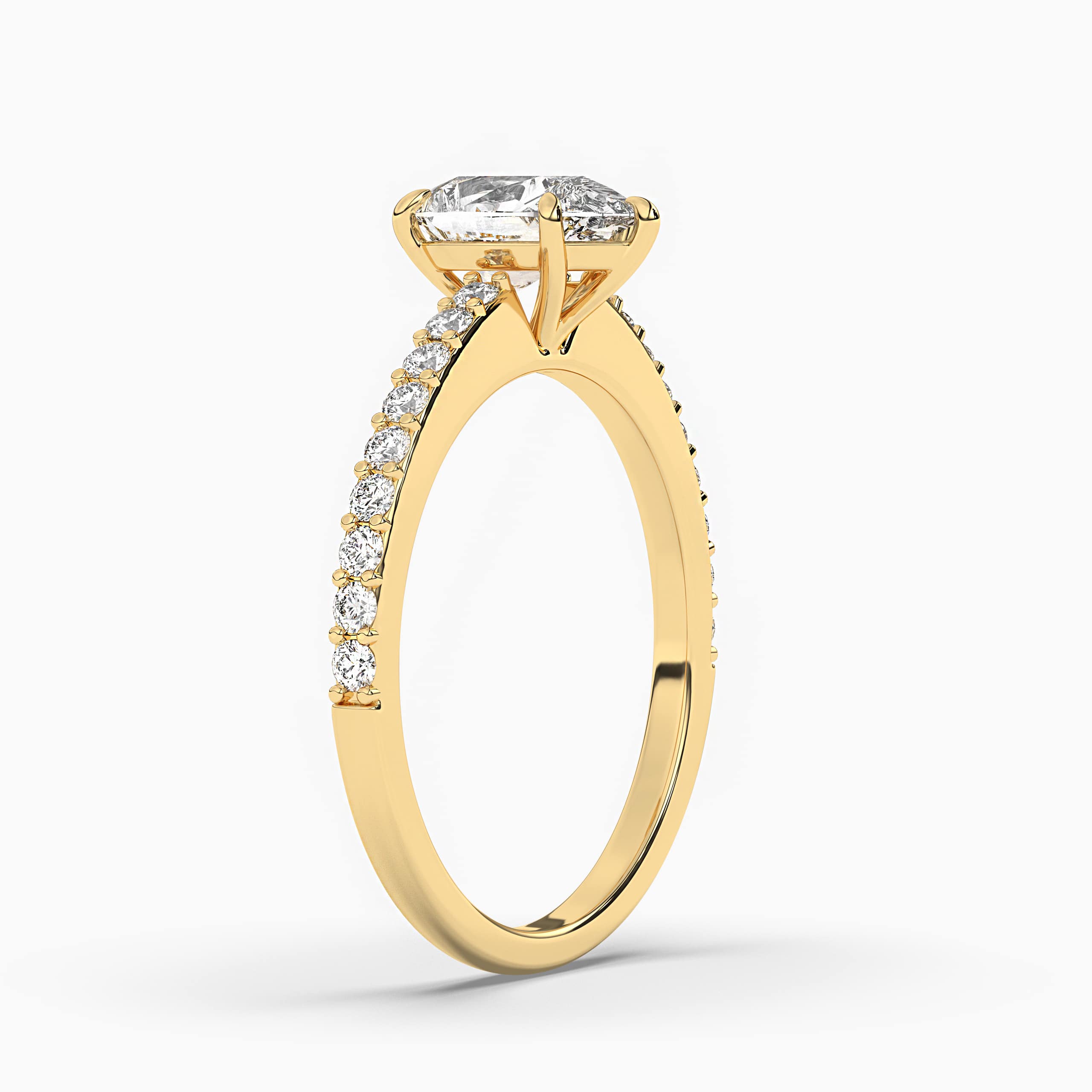 PEAR CUT SAPPHIRE ENGAGEMENT RING IN YELLOW GOLD