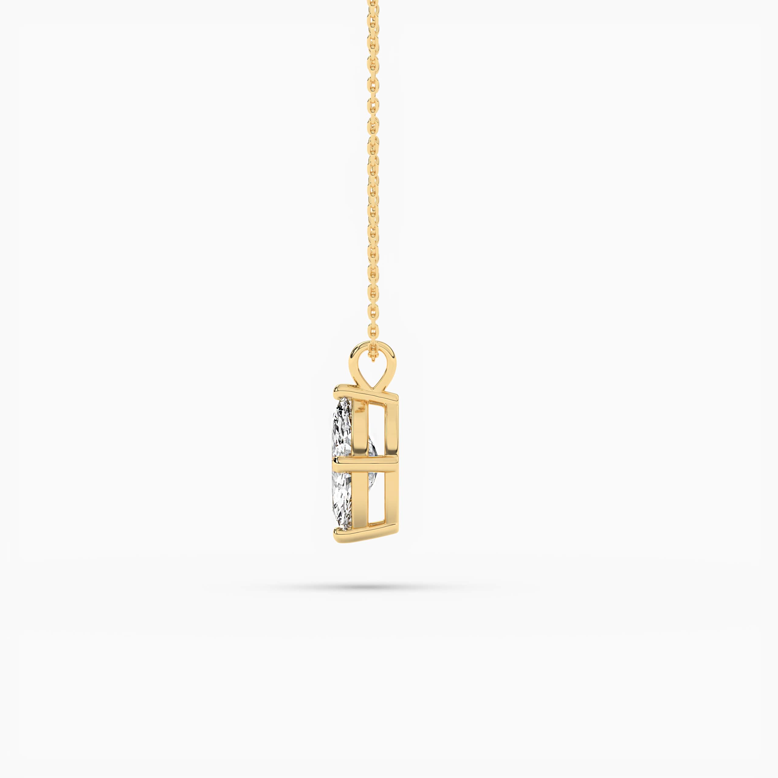 Lab-Grown Diamond Marquise Solitaire Pendant