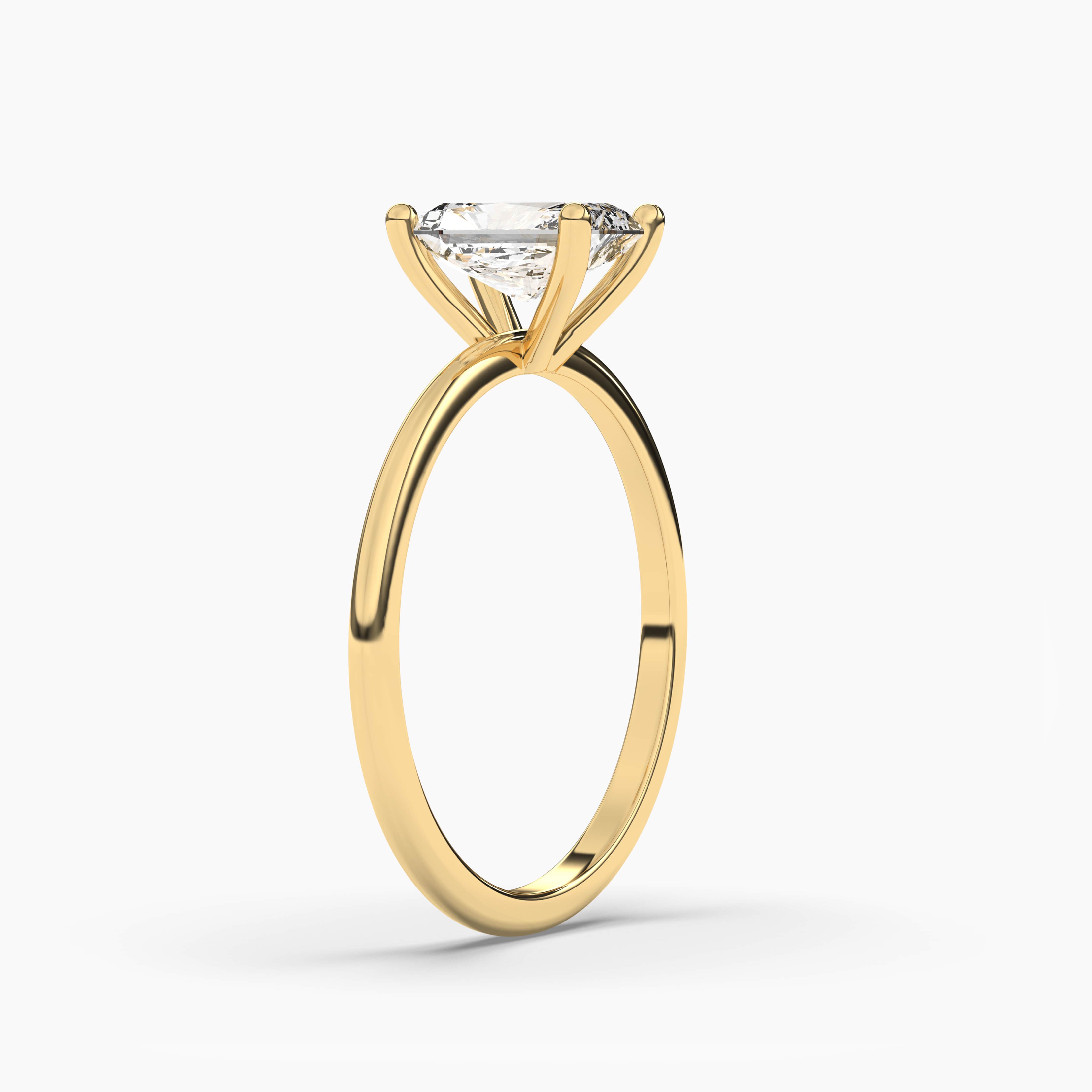 Radiant Solitaire Ring Engagement For Woman