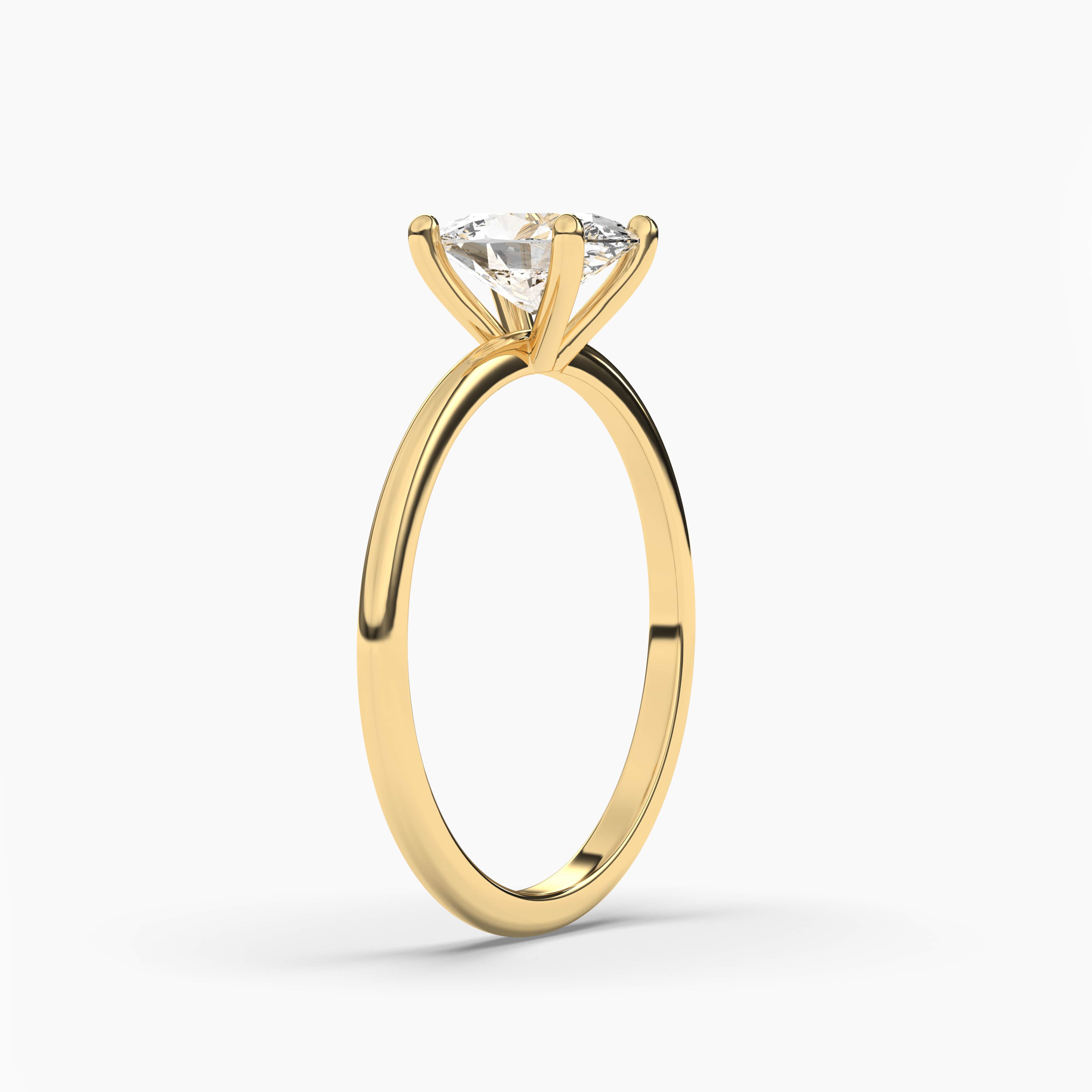 Oval Solitaire Engagement Diamond Ring