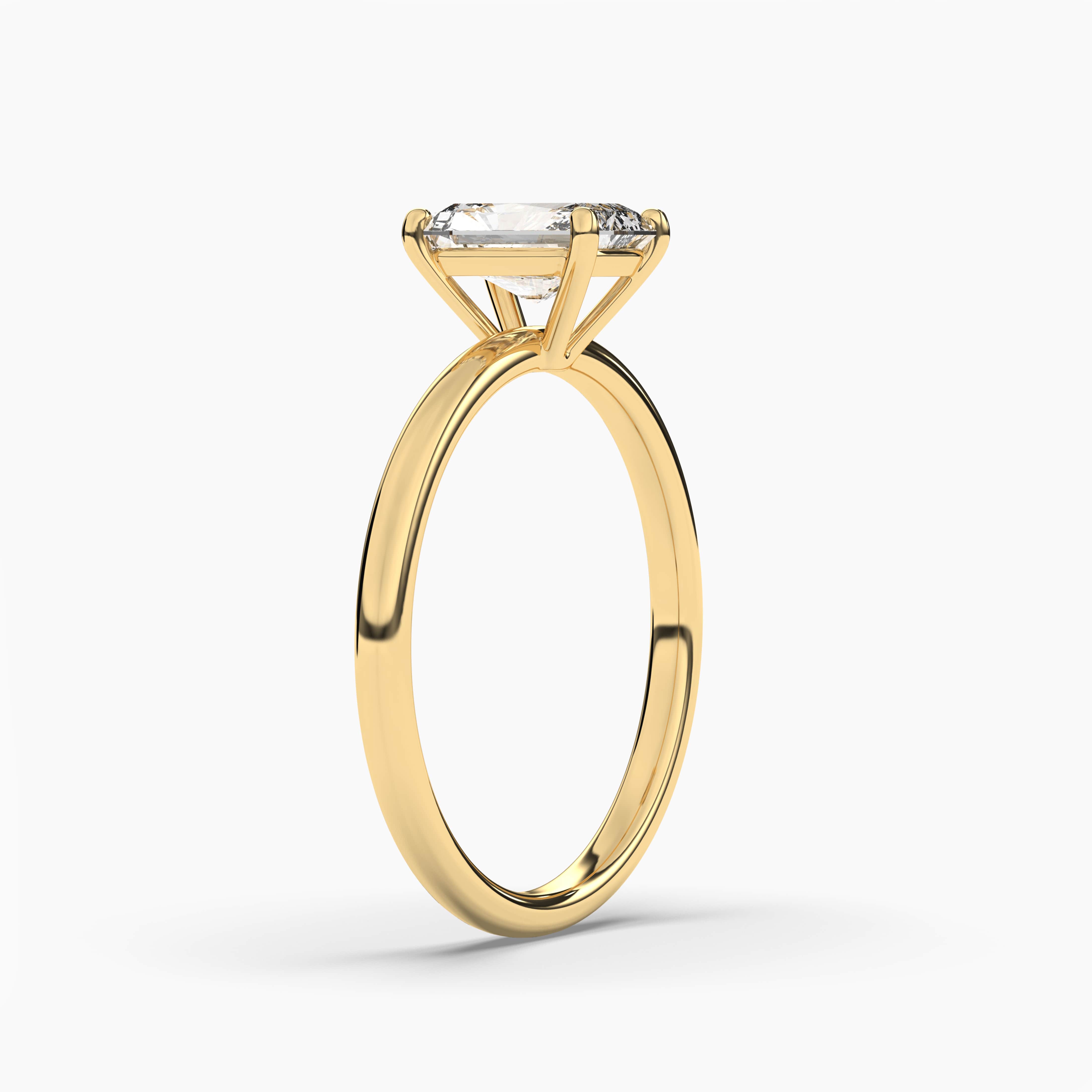 elongated radiant cut engagement ring