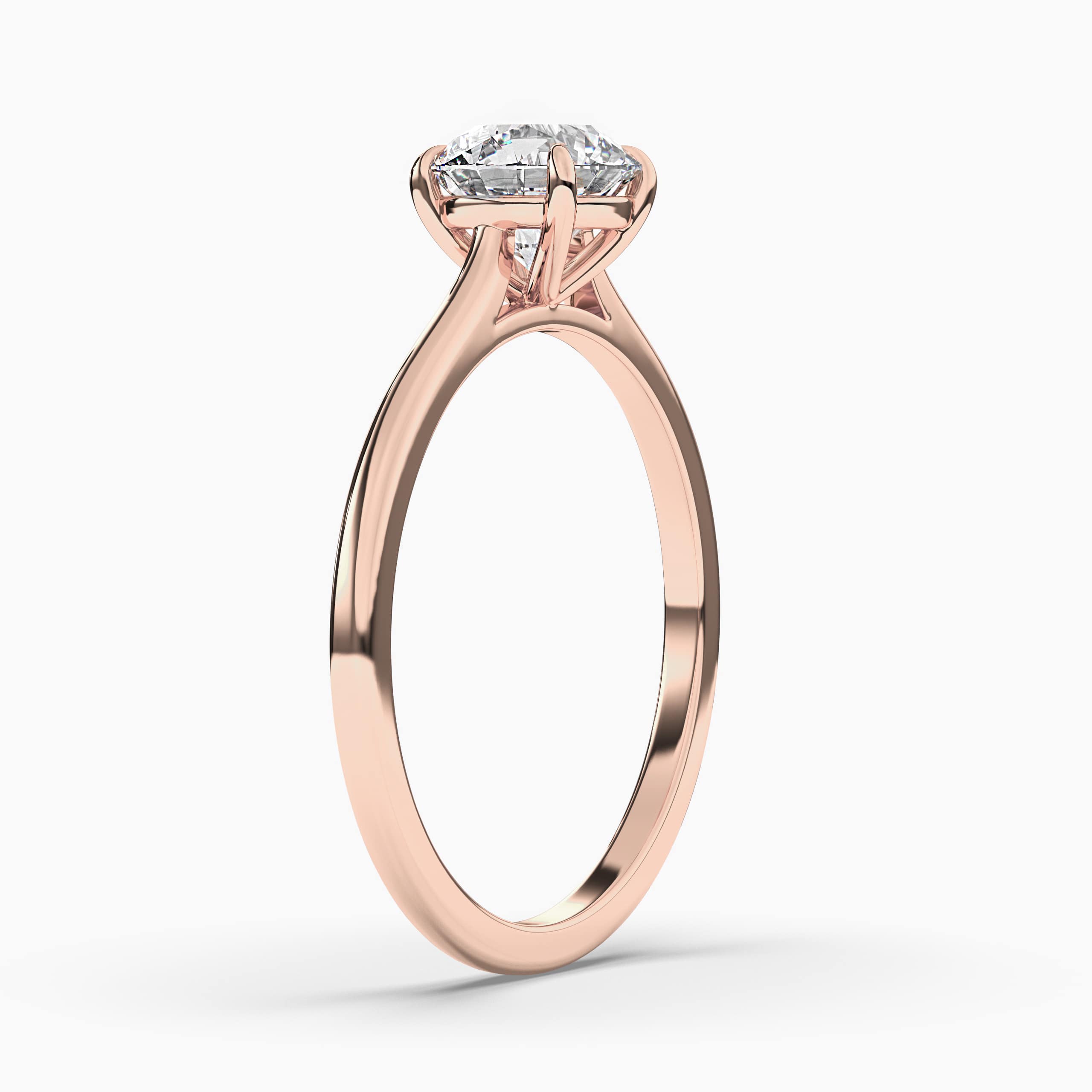  ROUND SOLITAIRE ROSE GOLD ENGAGEMENT RING