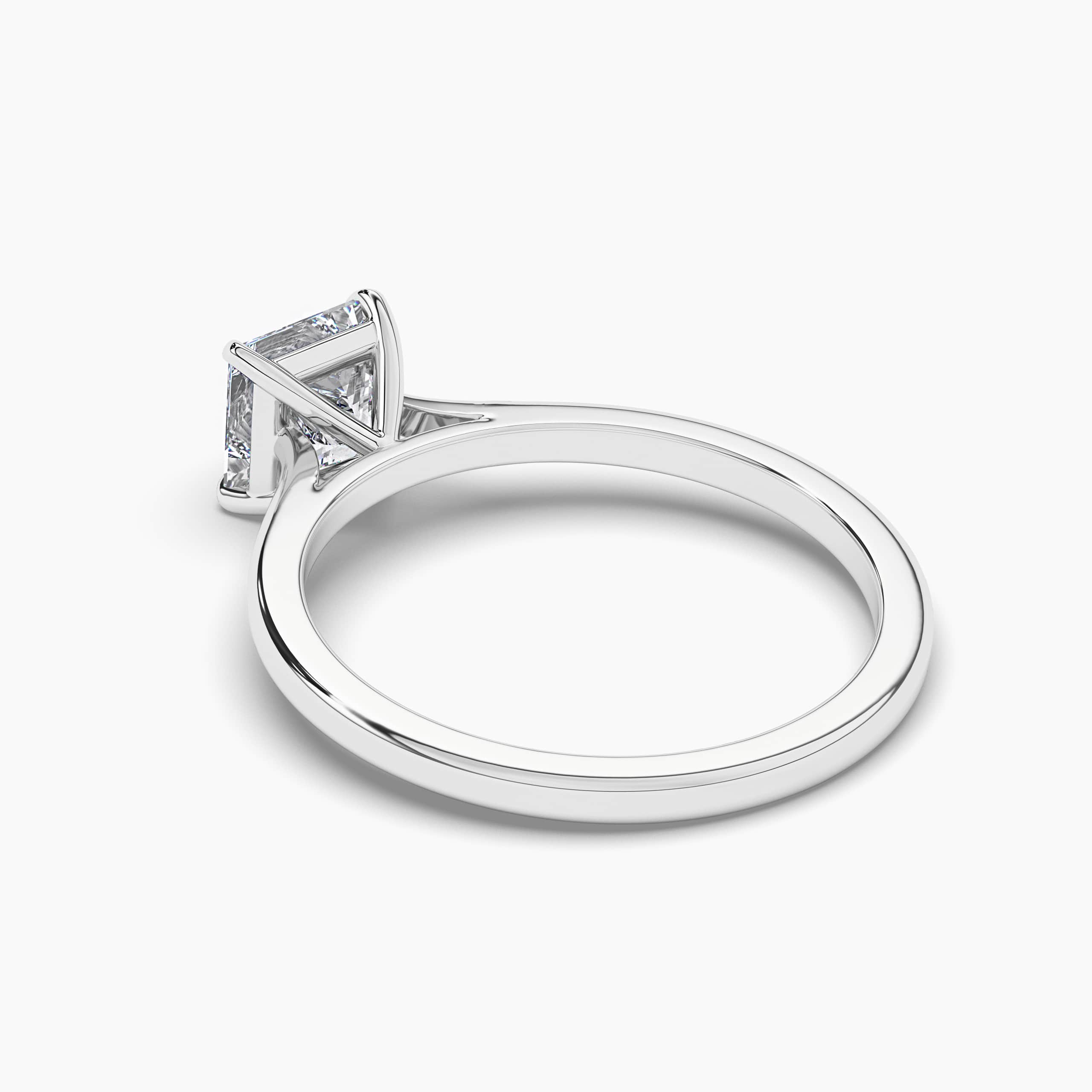 Princess Cut Diamond Solitaire Engagement Ring White Gold