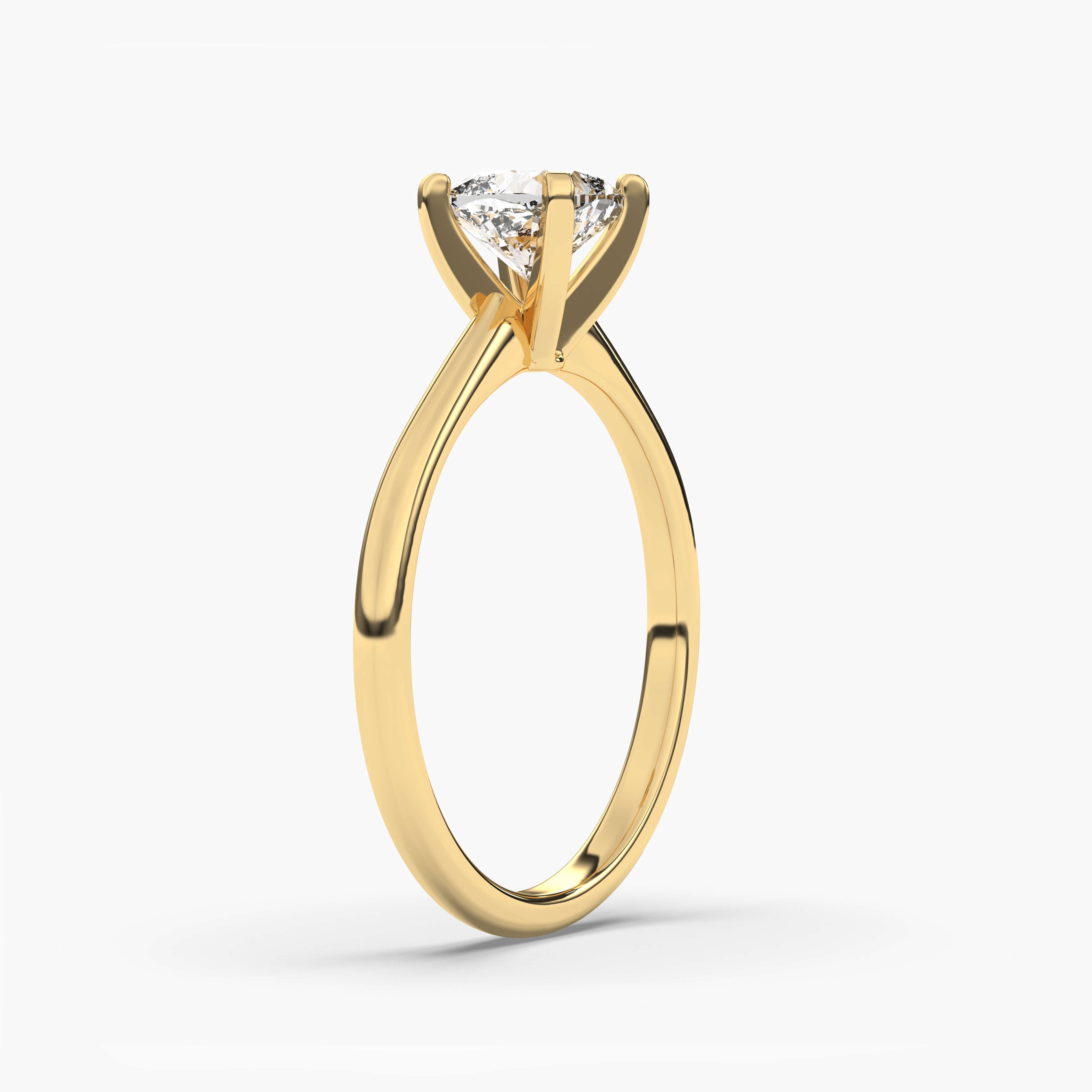 Cushion Cut Yellow Diamond Engagement Ring 
