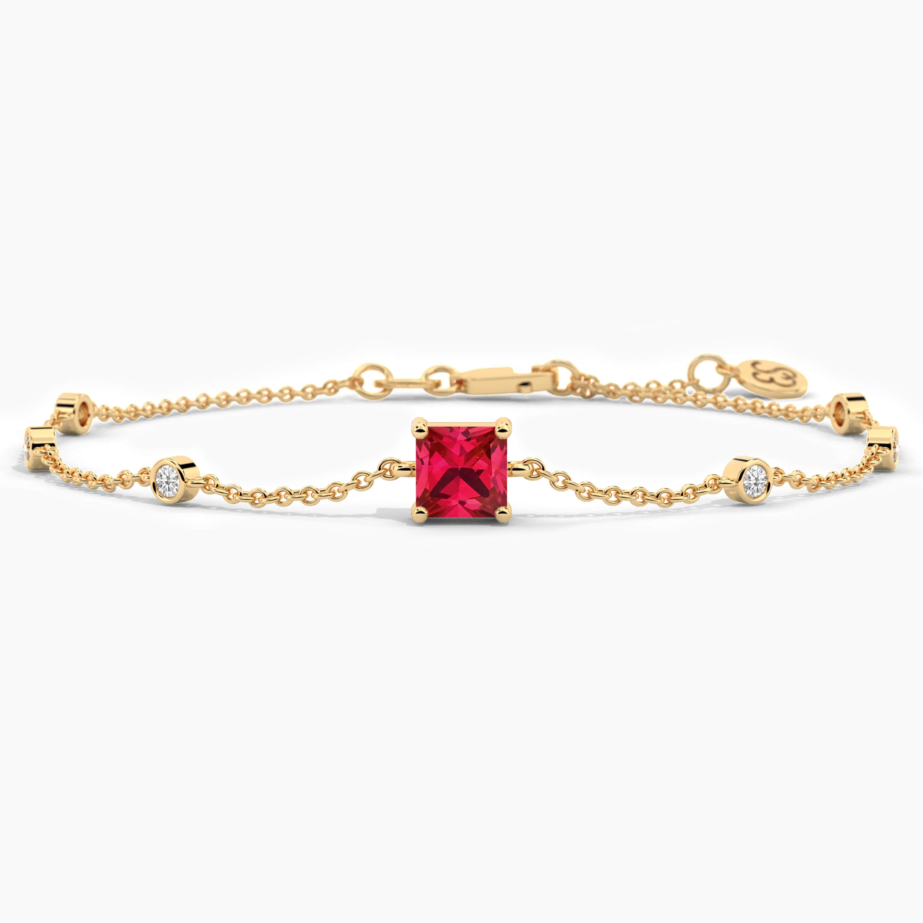 ruby and gold bracelet