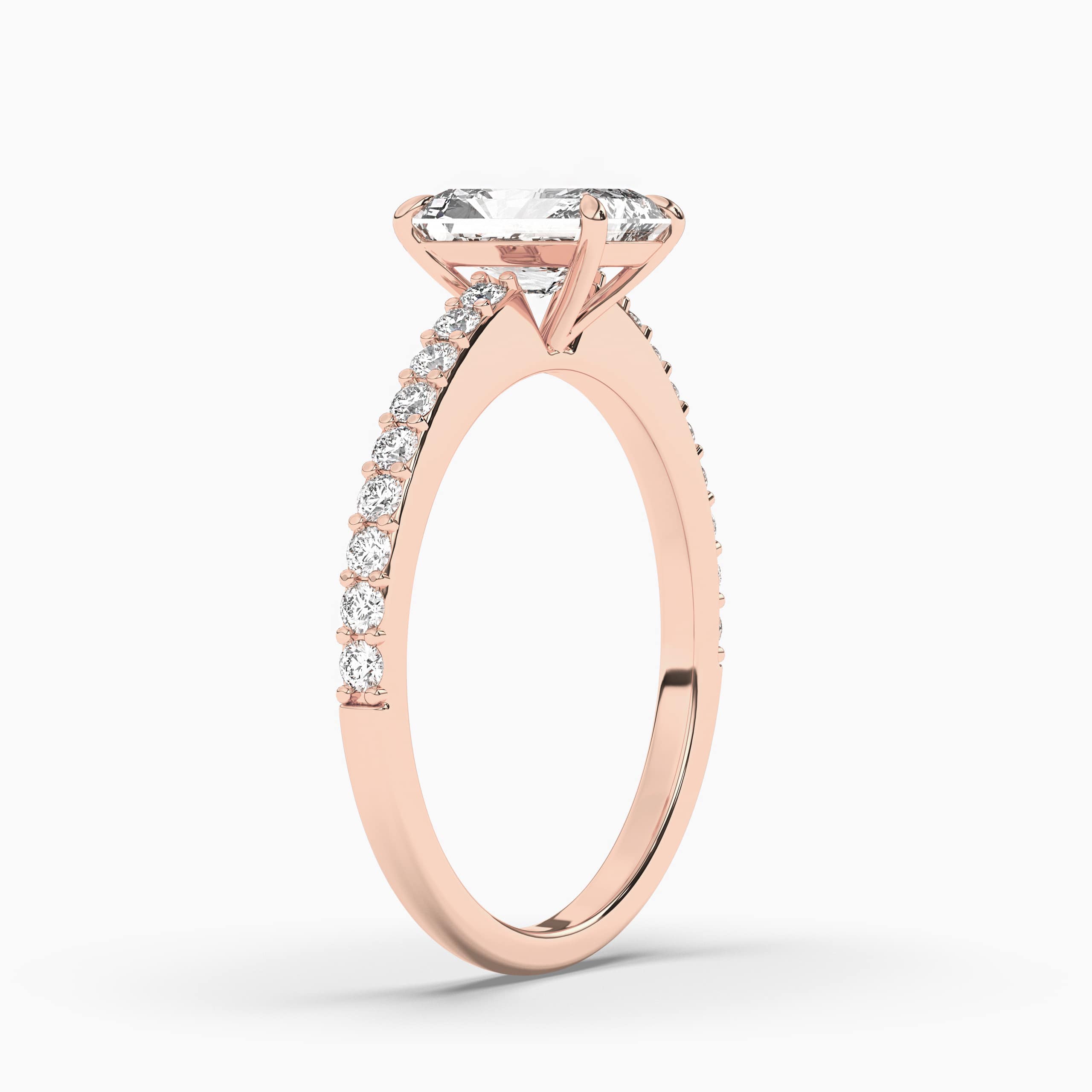 Radiant Halo Moissanite Engagement Ring