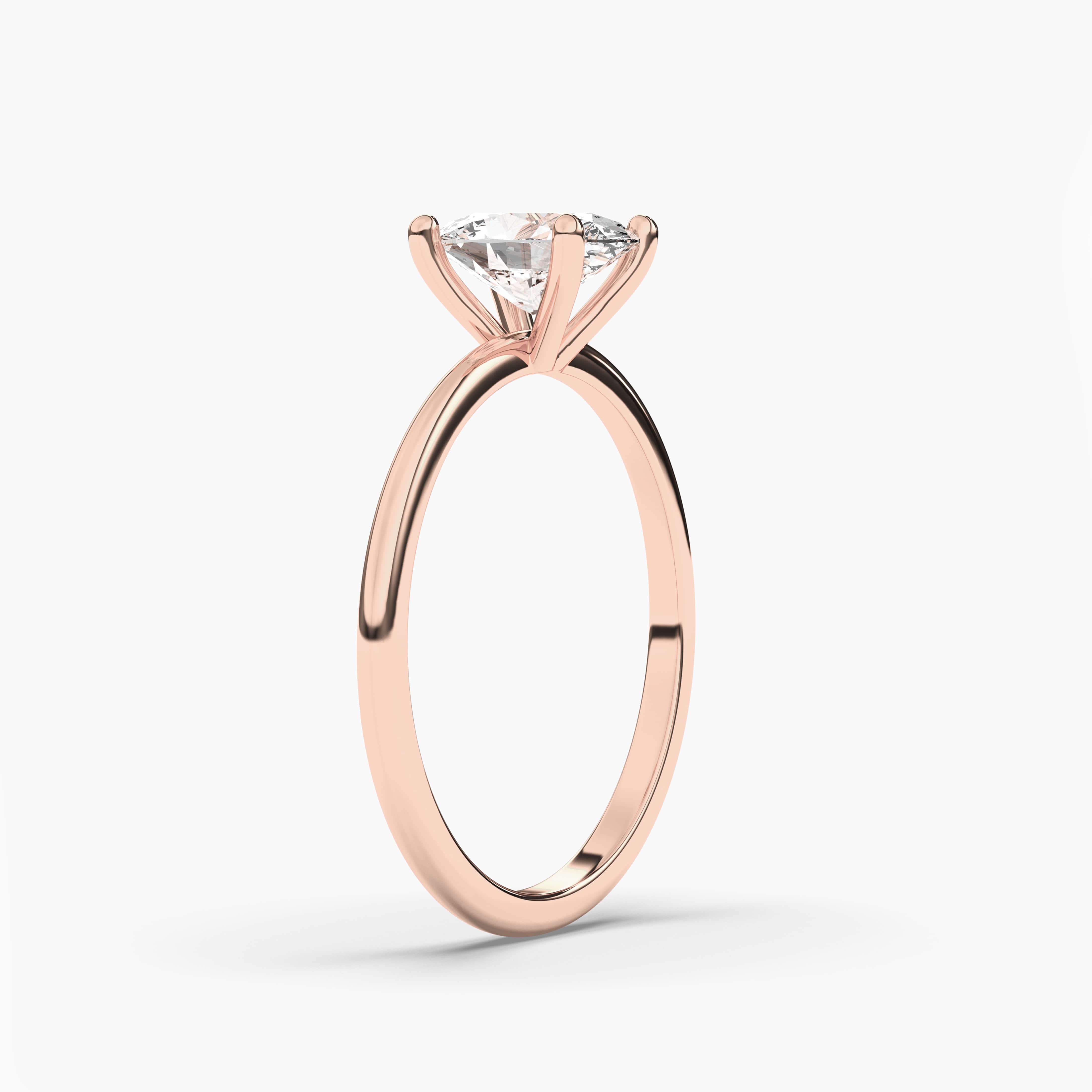 Oval Diamond Engagement Ring Rose Gold