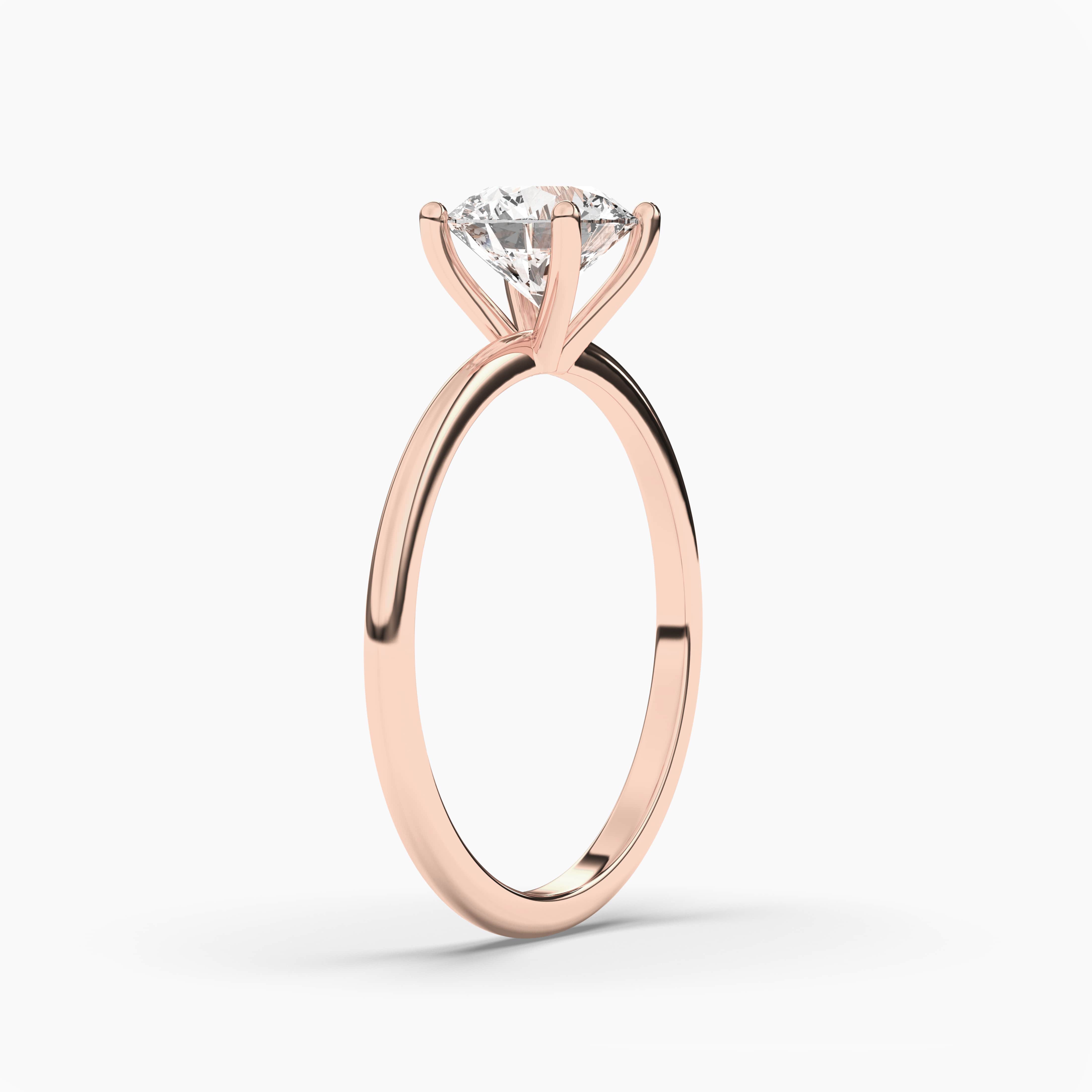 Rose Gold Solitaire Engagement Rings