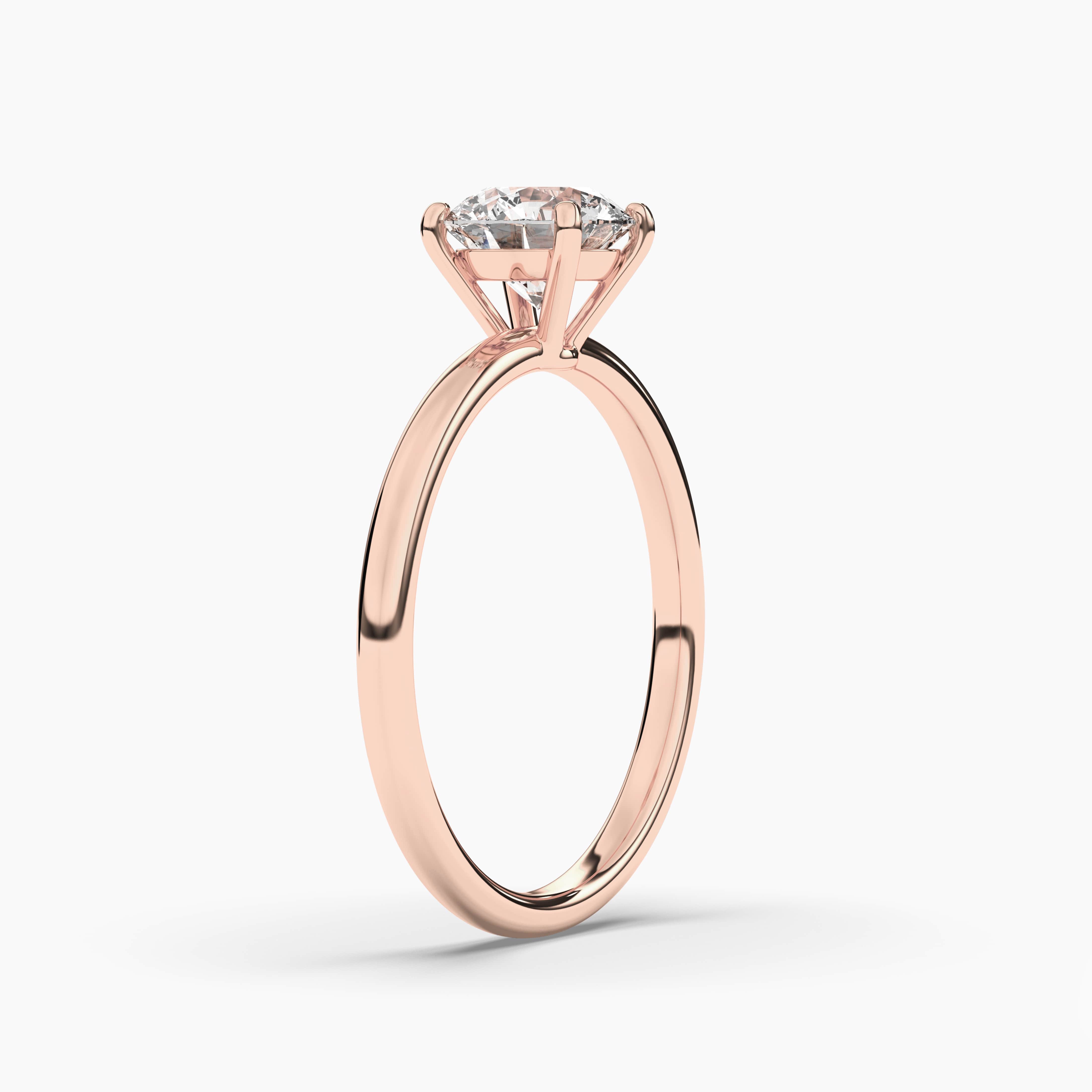 gold diamond solitaire ring