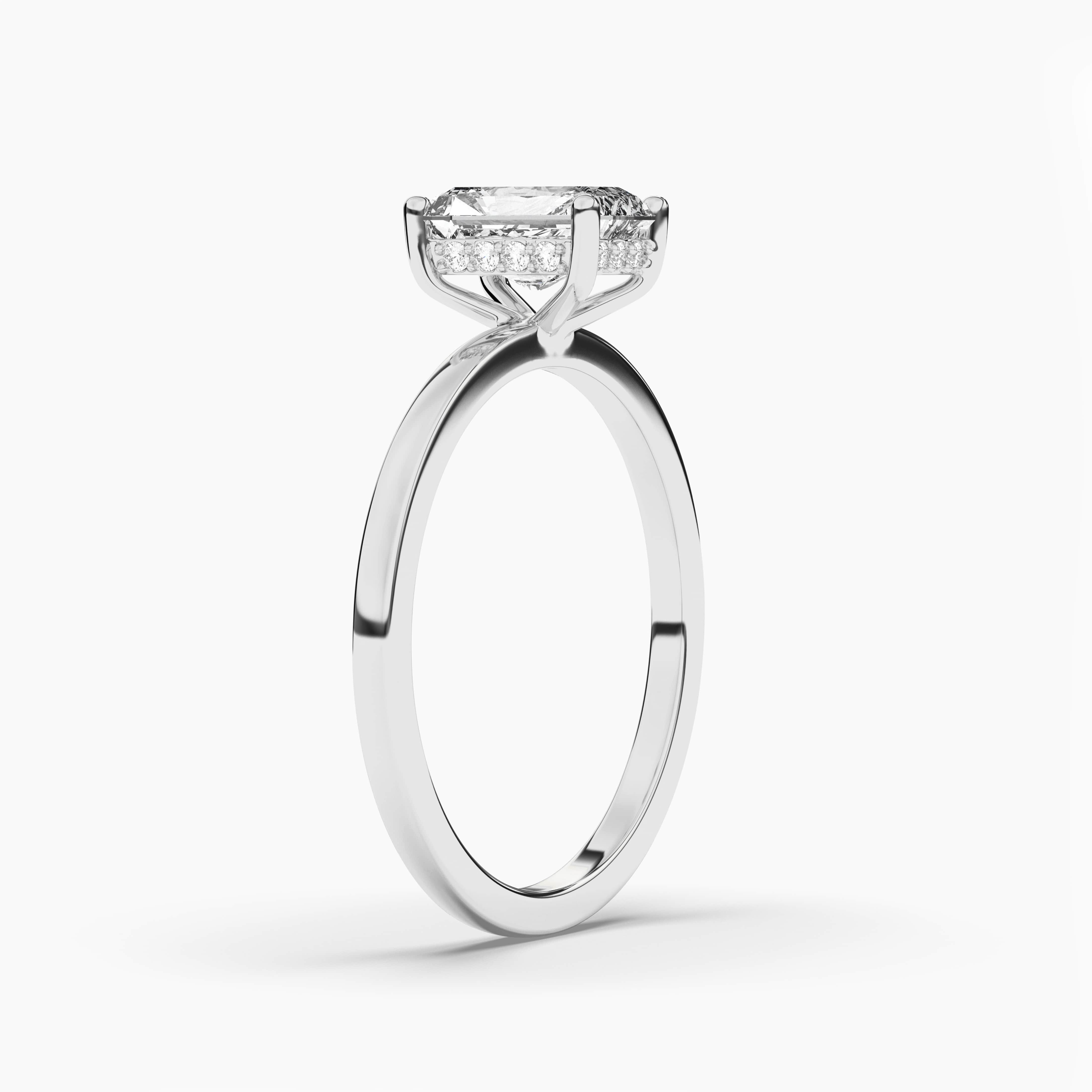 radiant cut engagement rings gold band