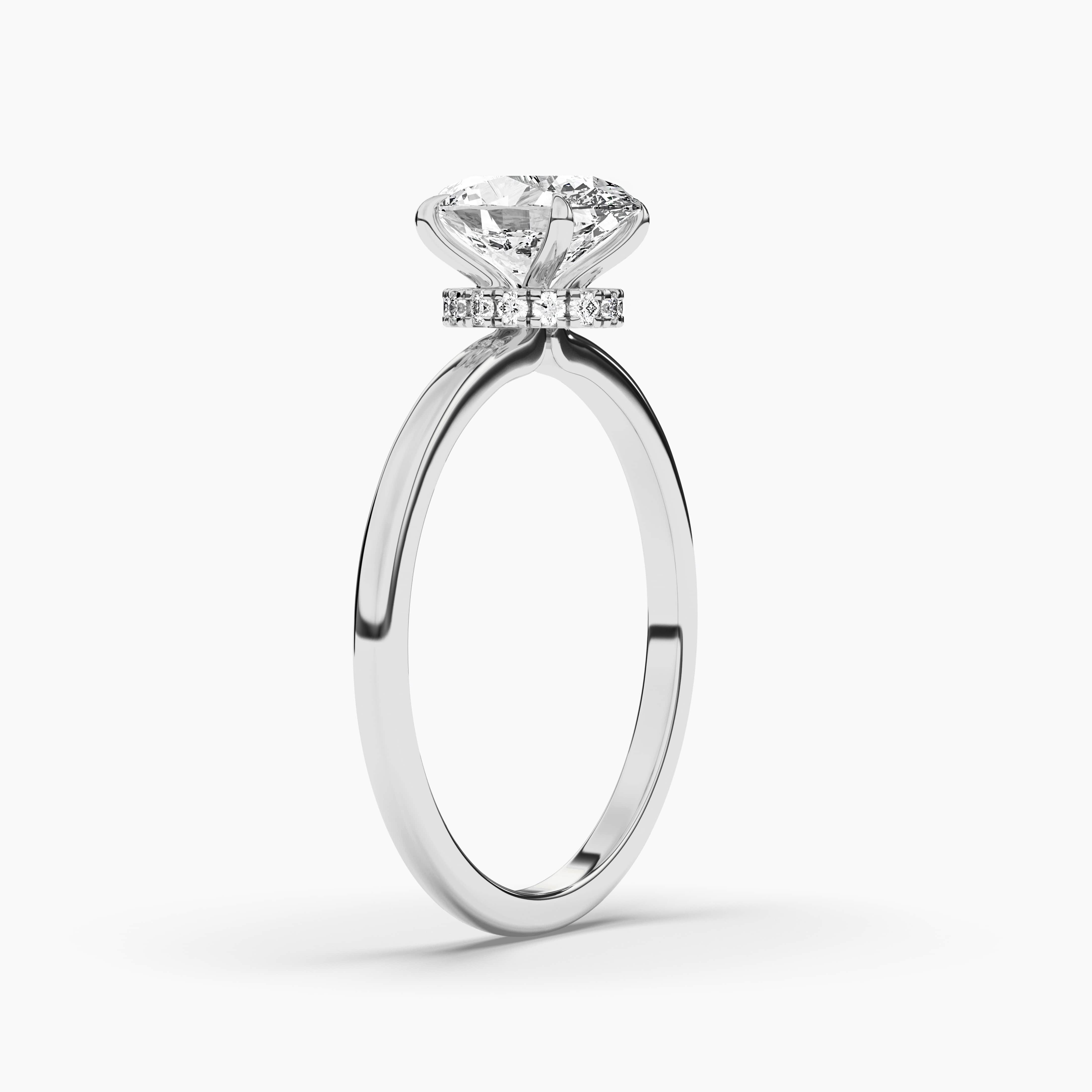 white gold oval cut diamond engagement ring 