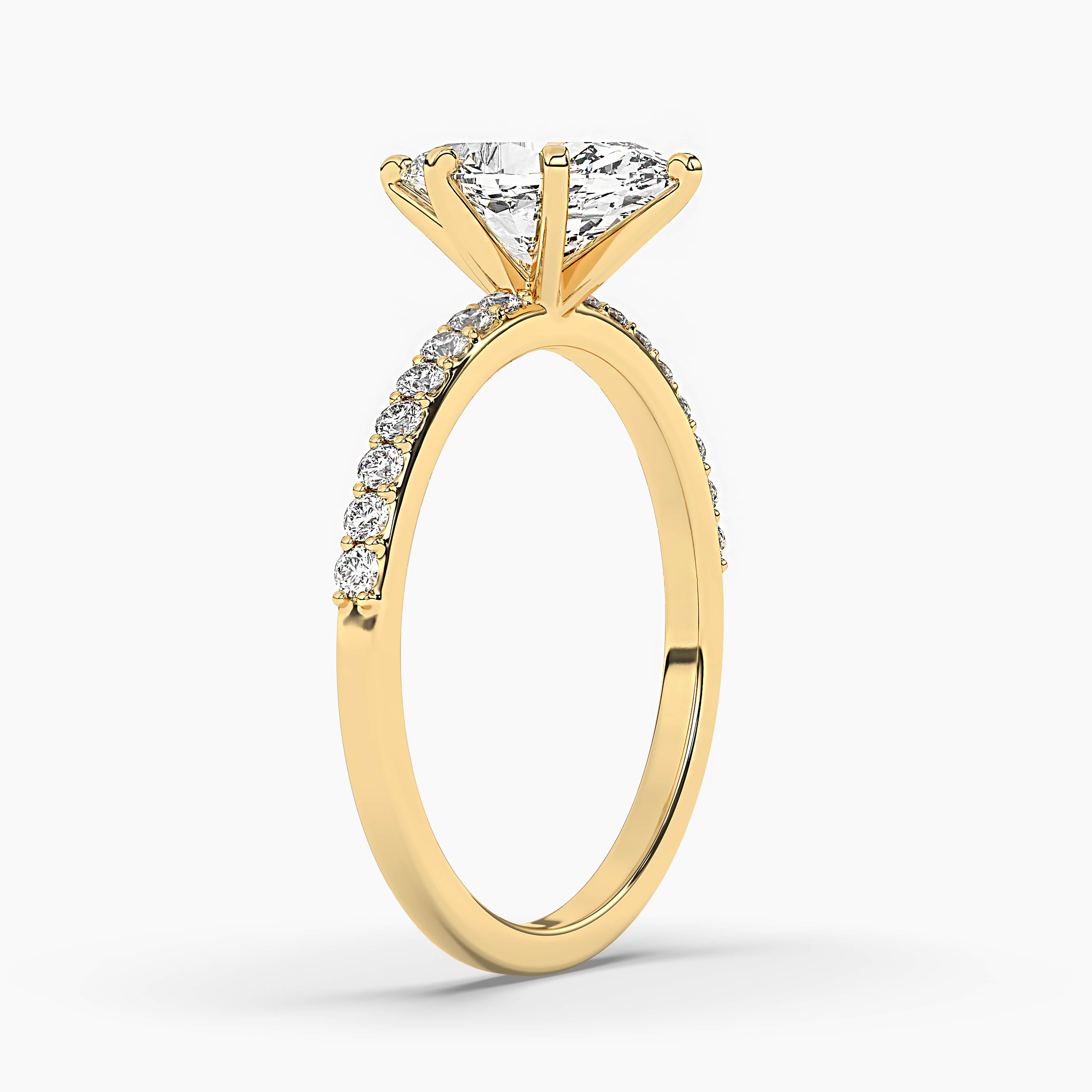 yellow gold diamond engagement ring 