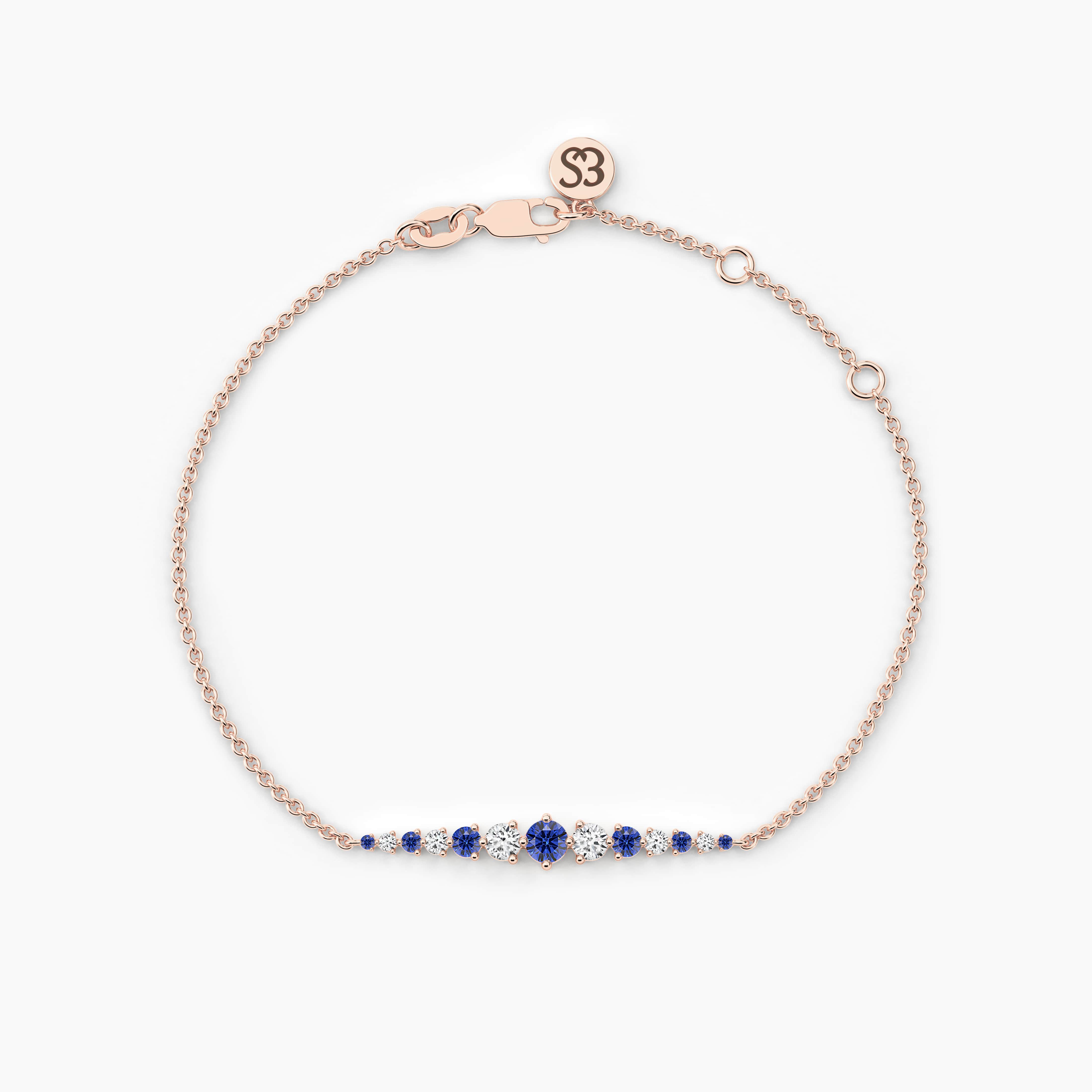 bracelet with blue sapphires