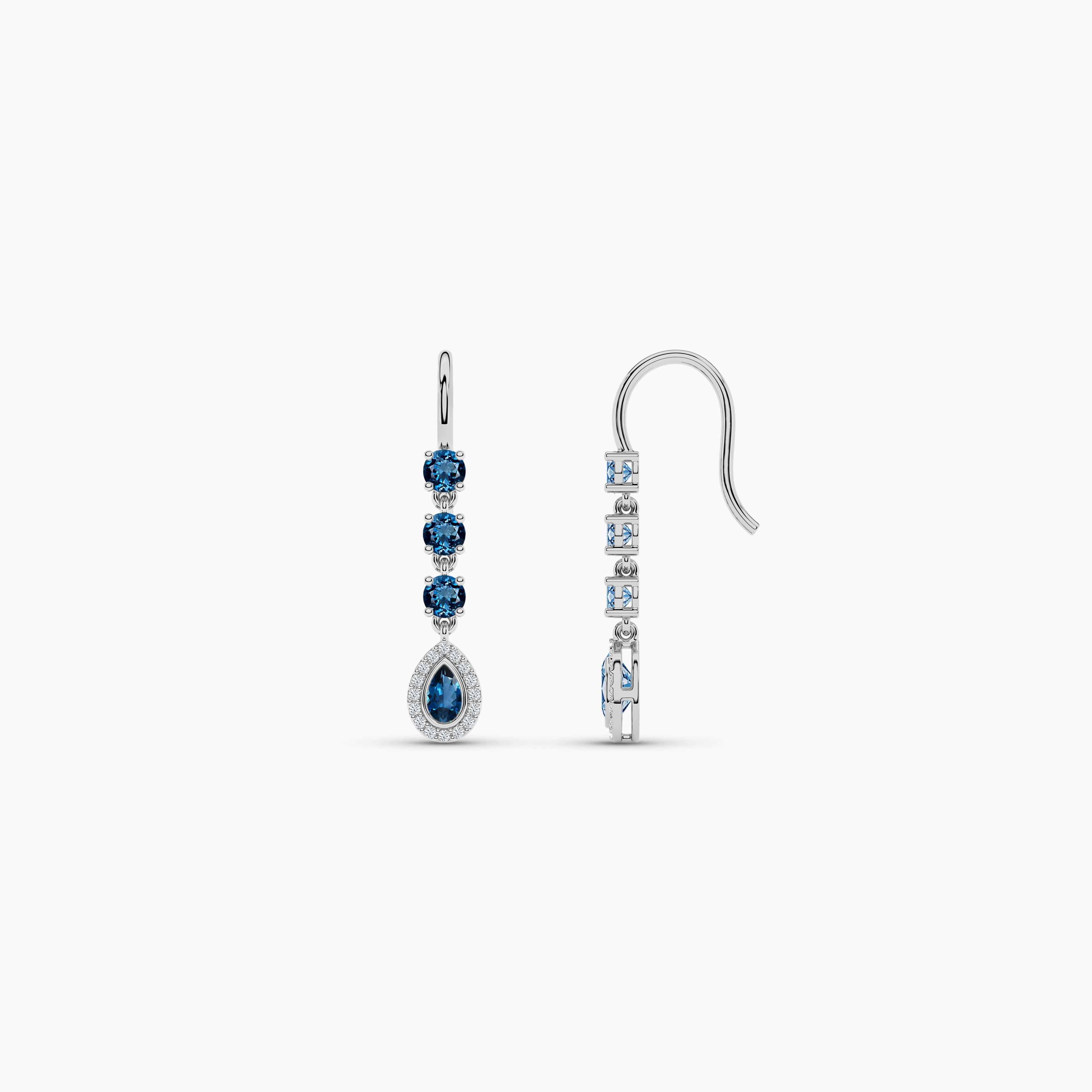 sapphire stone earrings