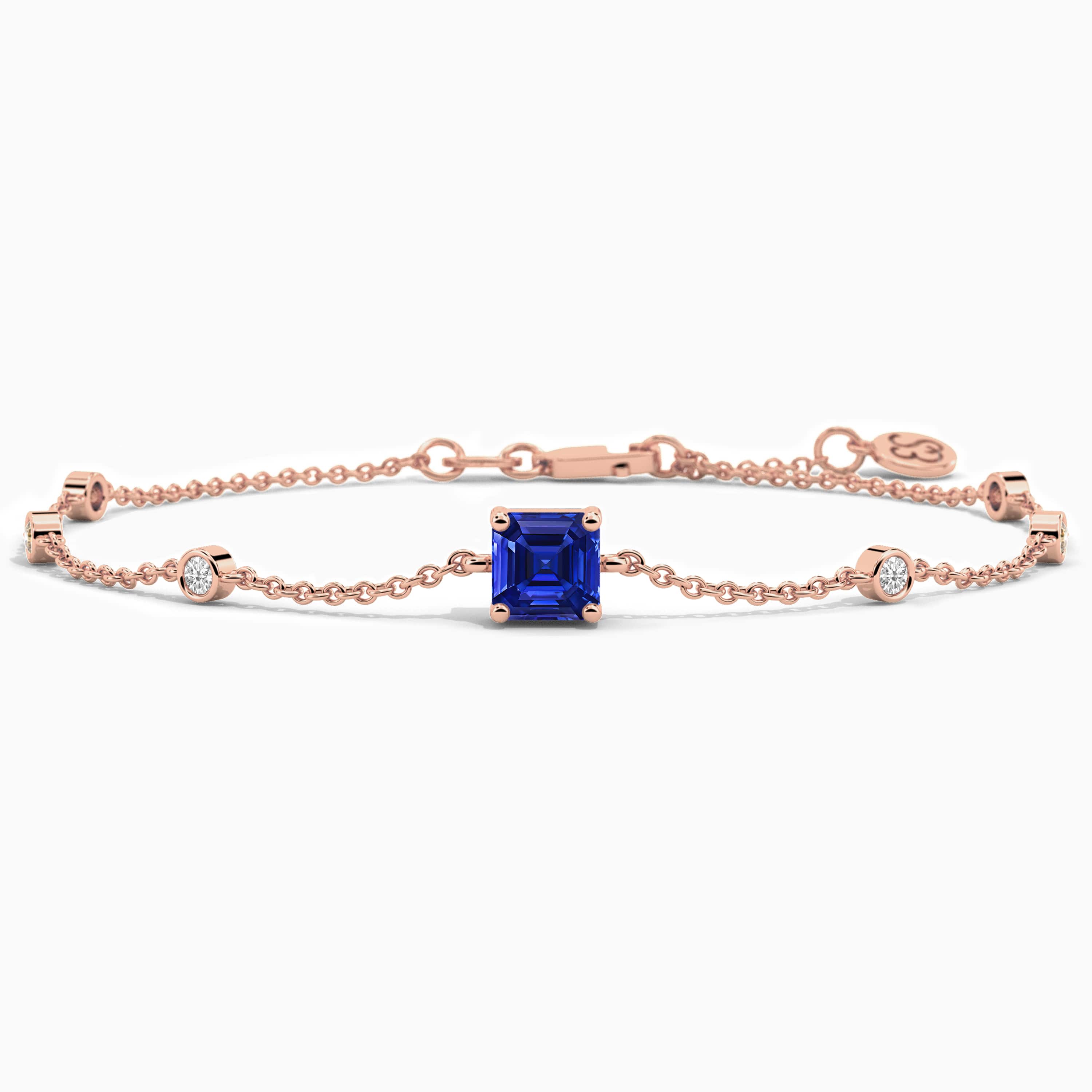 gold blue sapphire bracelet