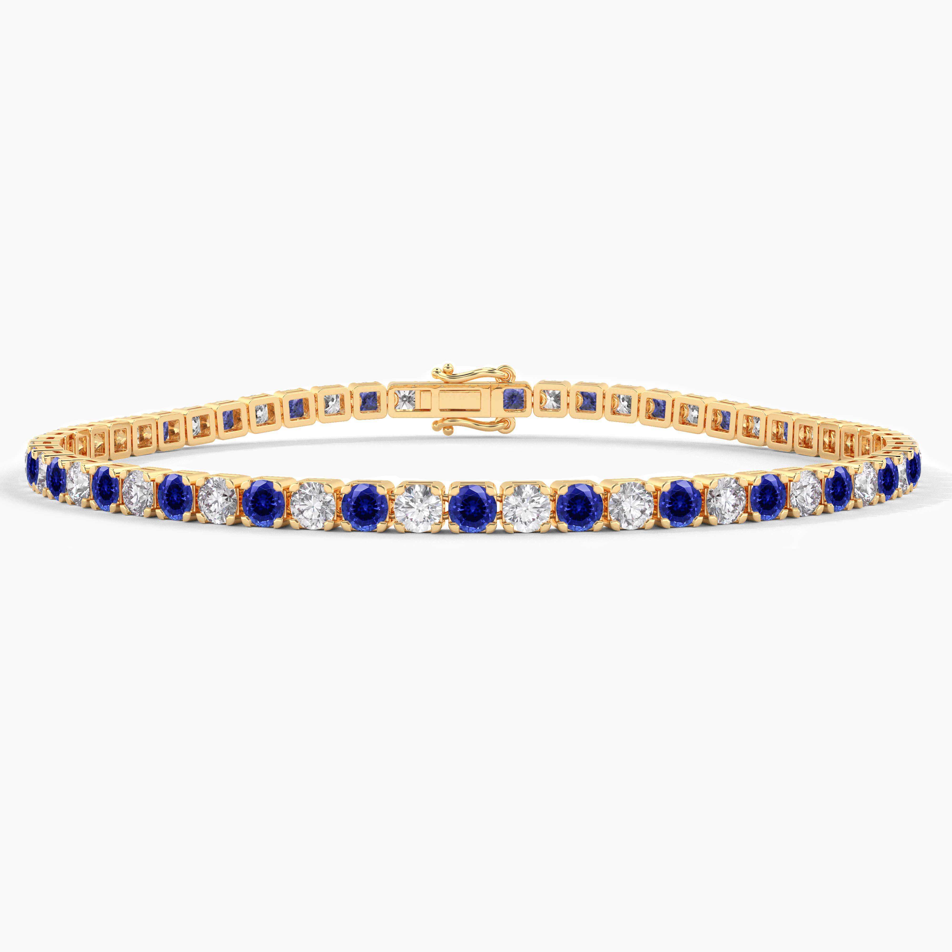 blue sapphire tennis bracelets