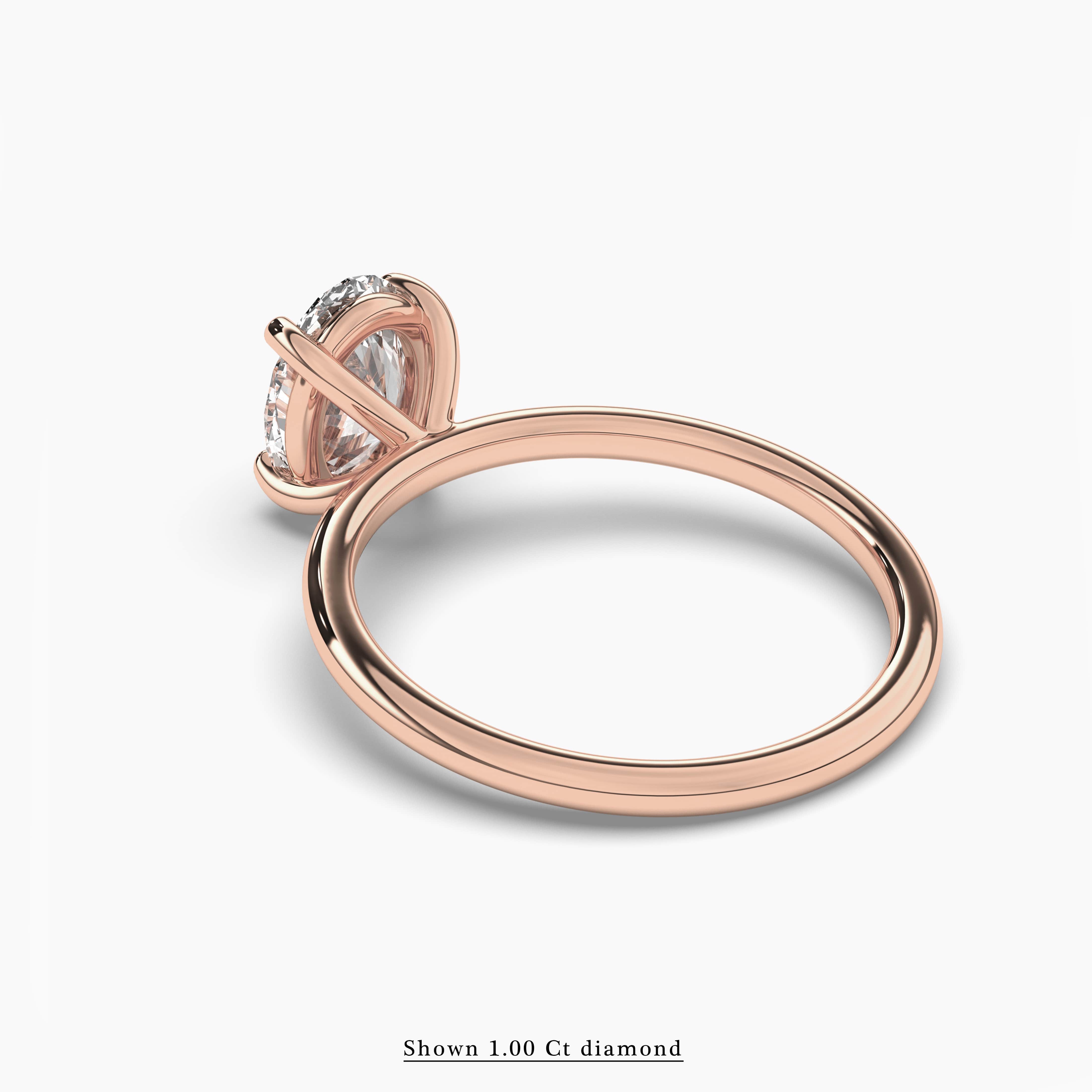 rose gold solitaire engagement ring