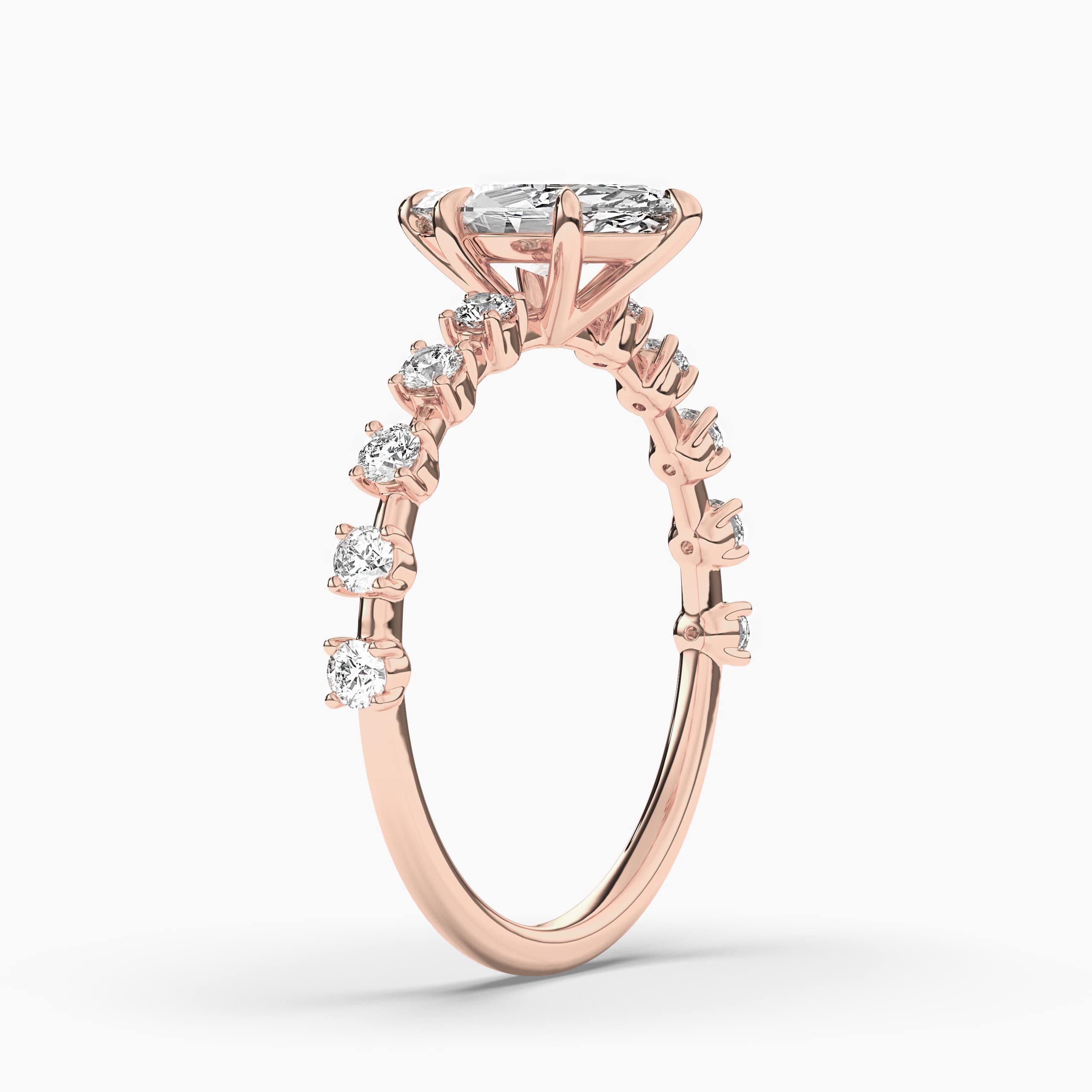 side stones diamond ring 