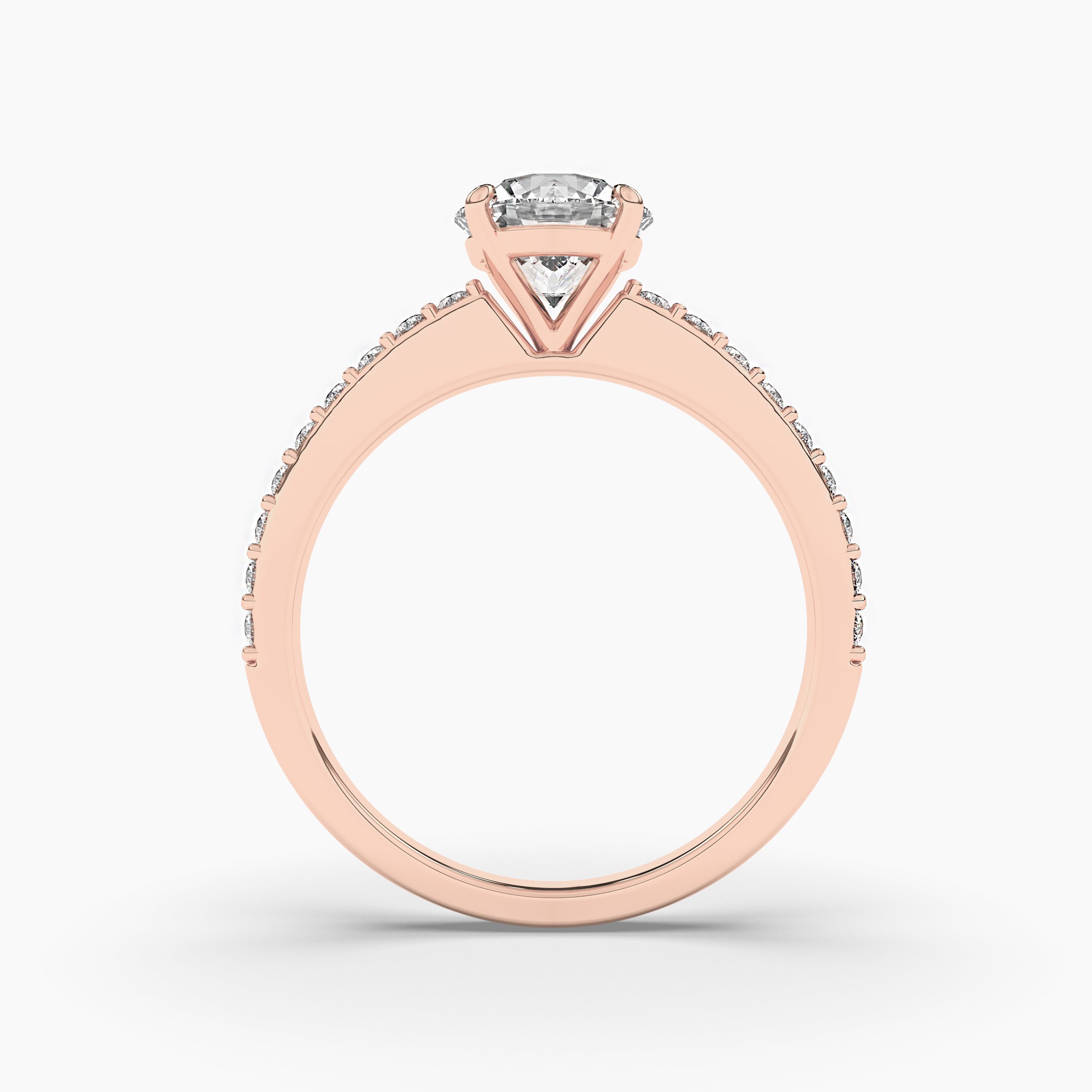 rose gold diamond engagement ring  for woman 