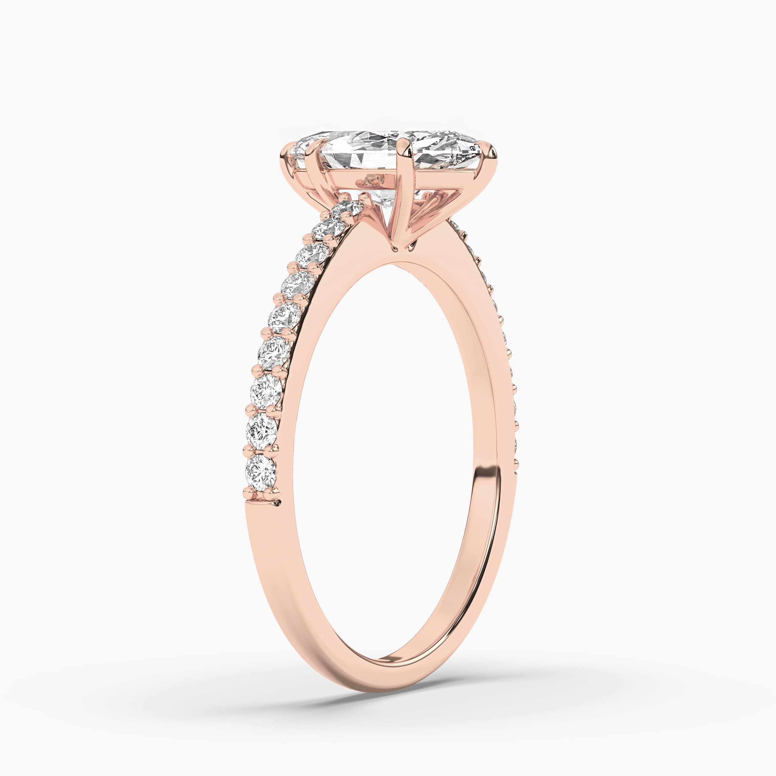 rose gold marquise diamond engagement ring 