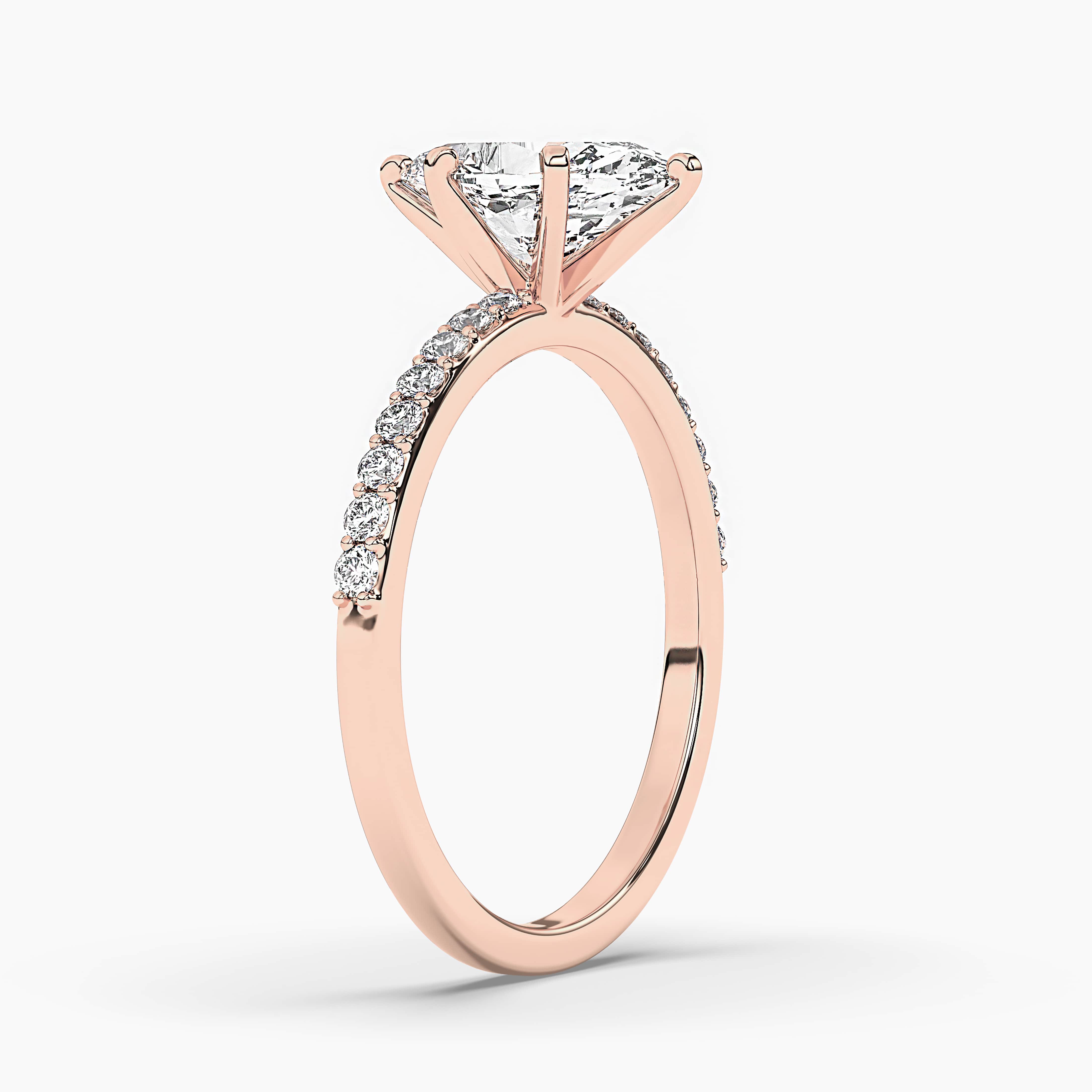 MARQUISE CUT MORGANITE ENGAGEMENT RING WITH DIAMOND 