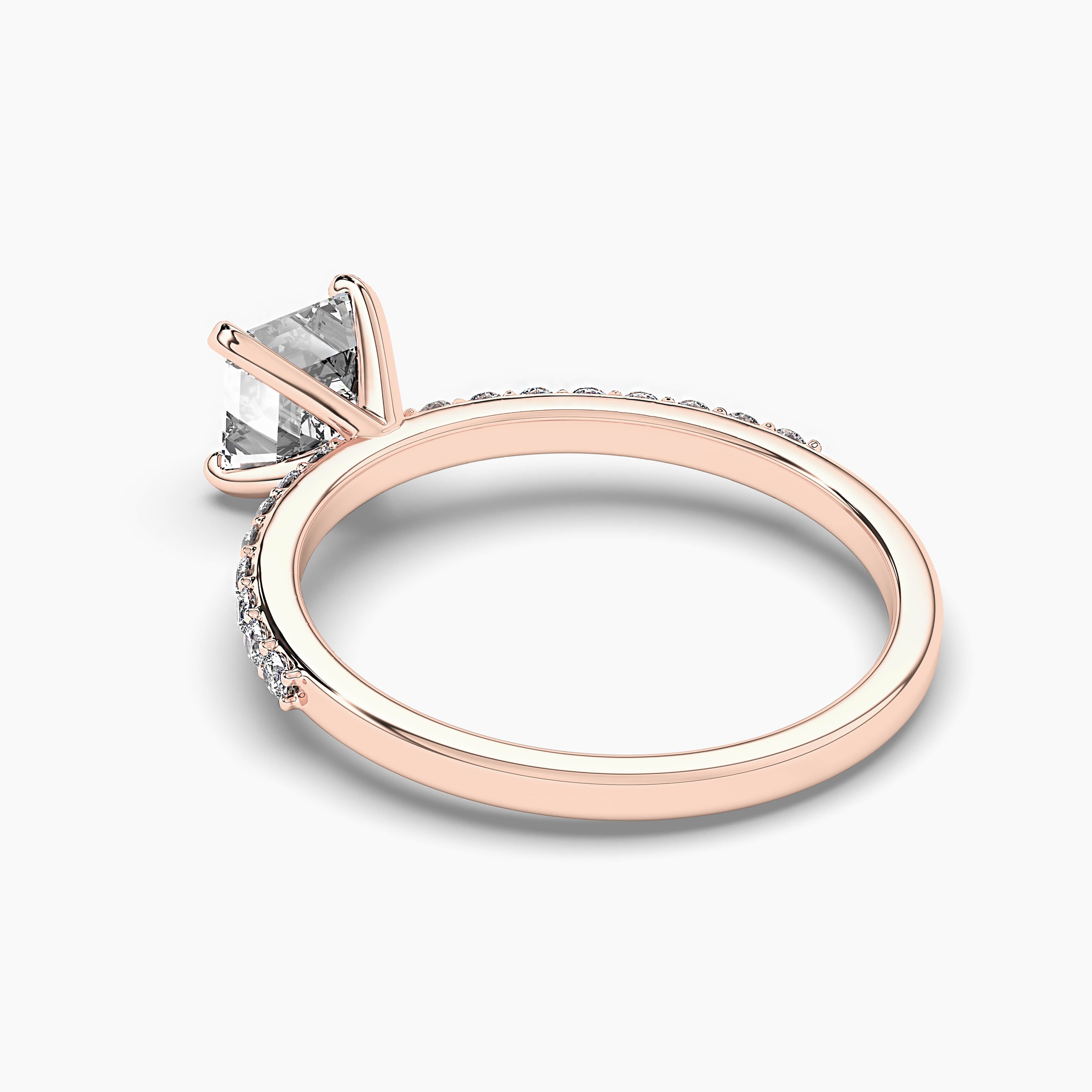 Oval Cut Solitaire Diamond Rose Gold