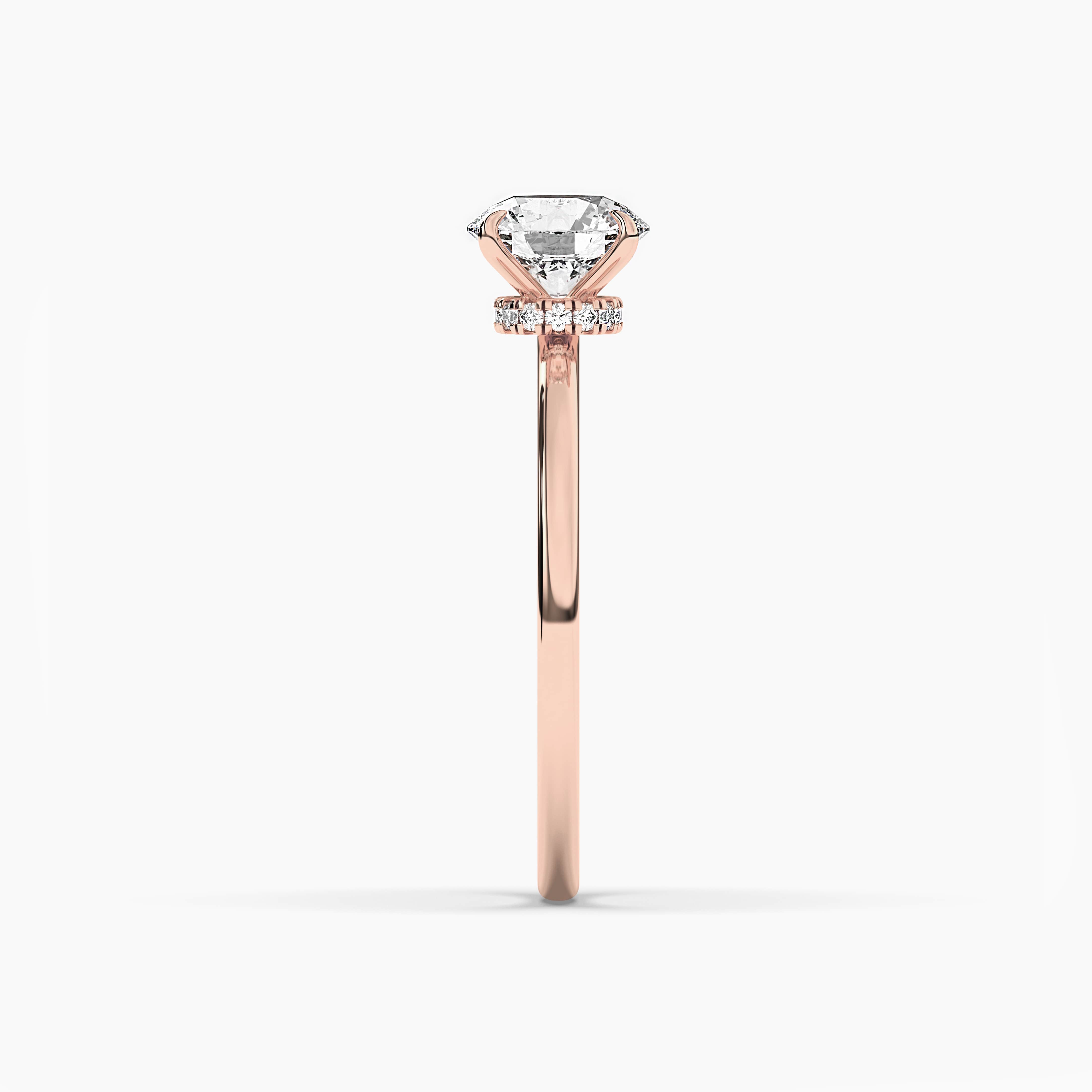 rose gold radiant cut moissanite diamond ring 