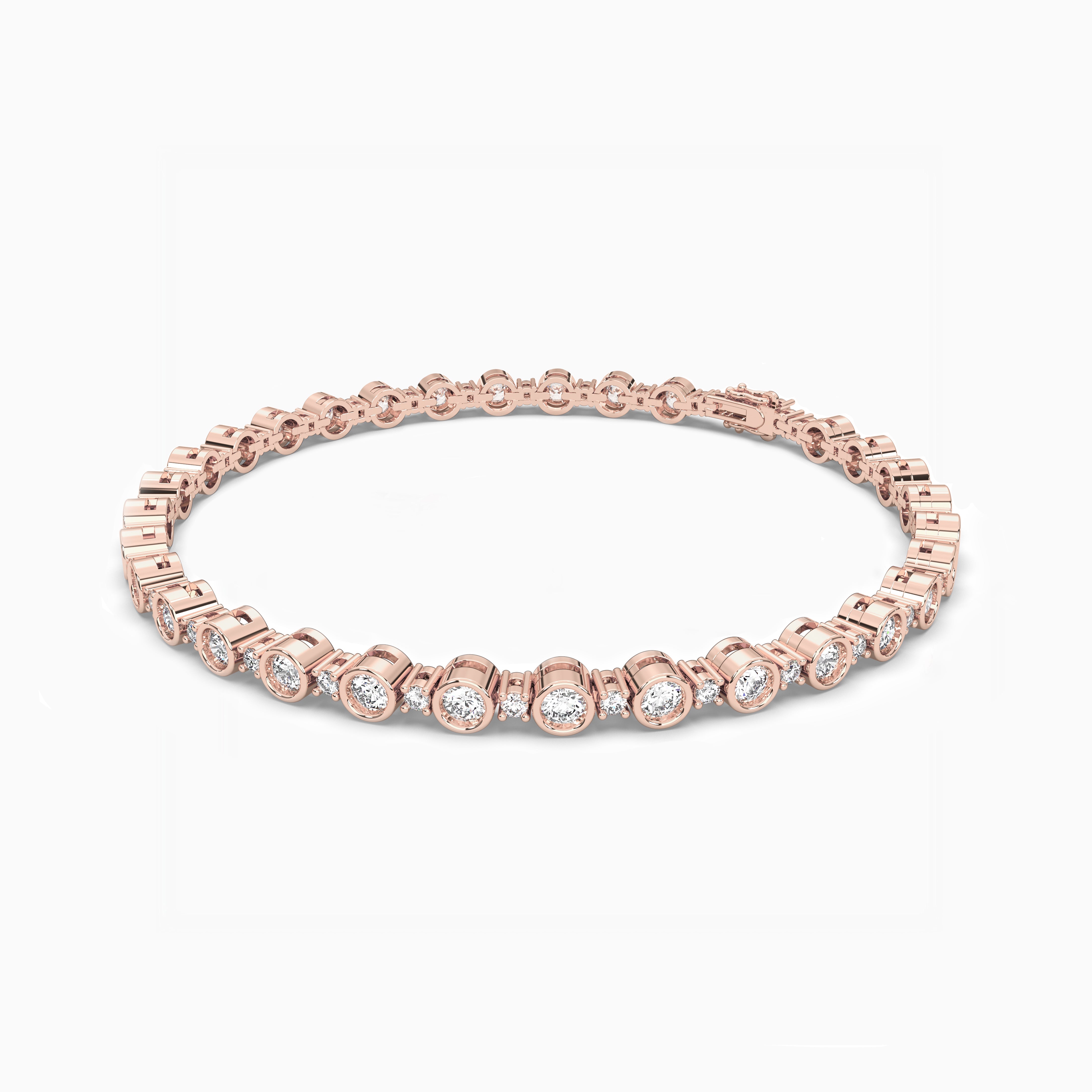Rose Gold  Diamond Tennis Bracelet