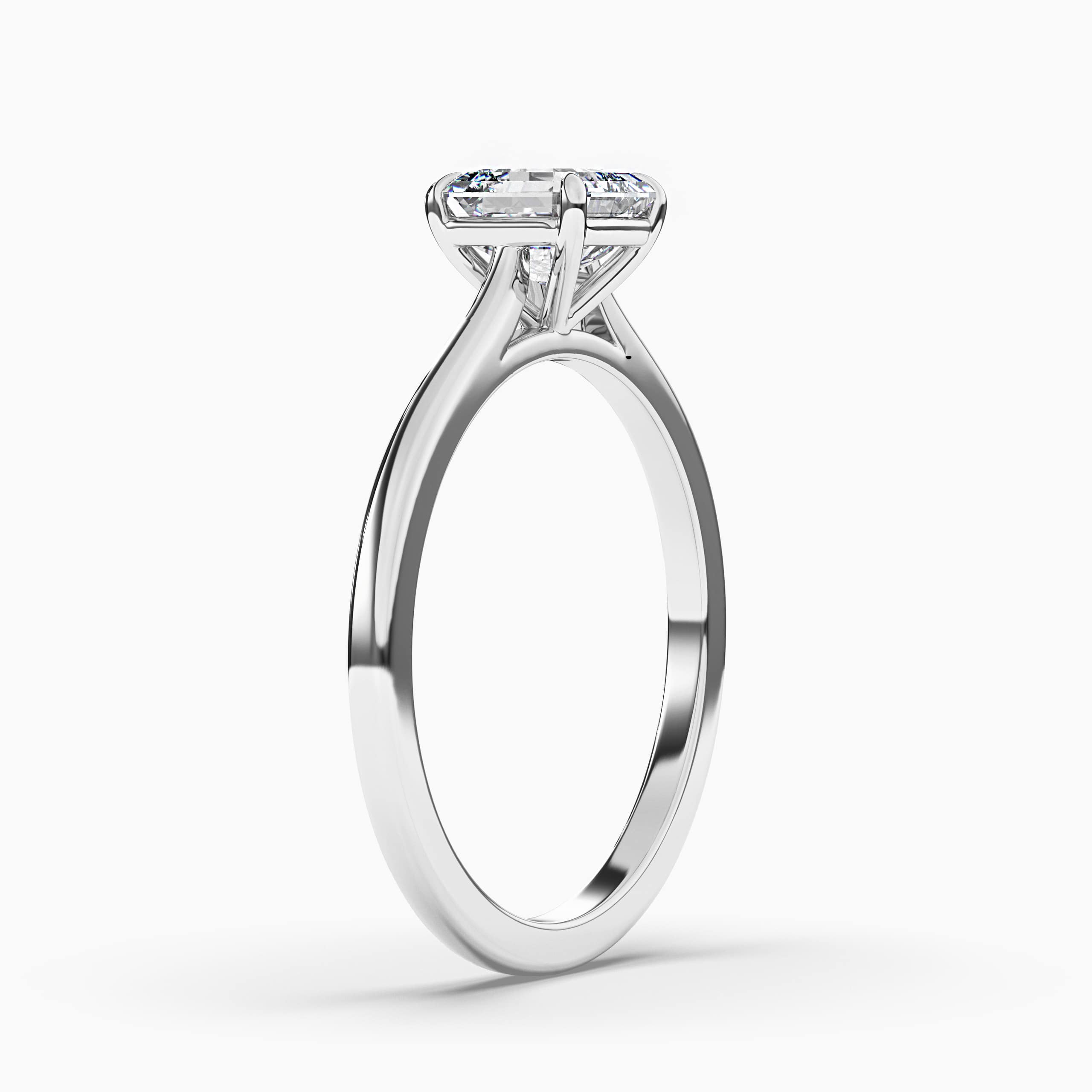 Asscher Cut Natural Diamond Design Solitaire Natural Diamonds Engagement Ring