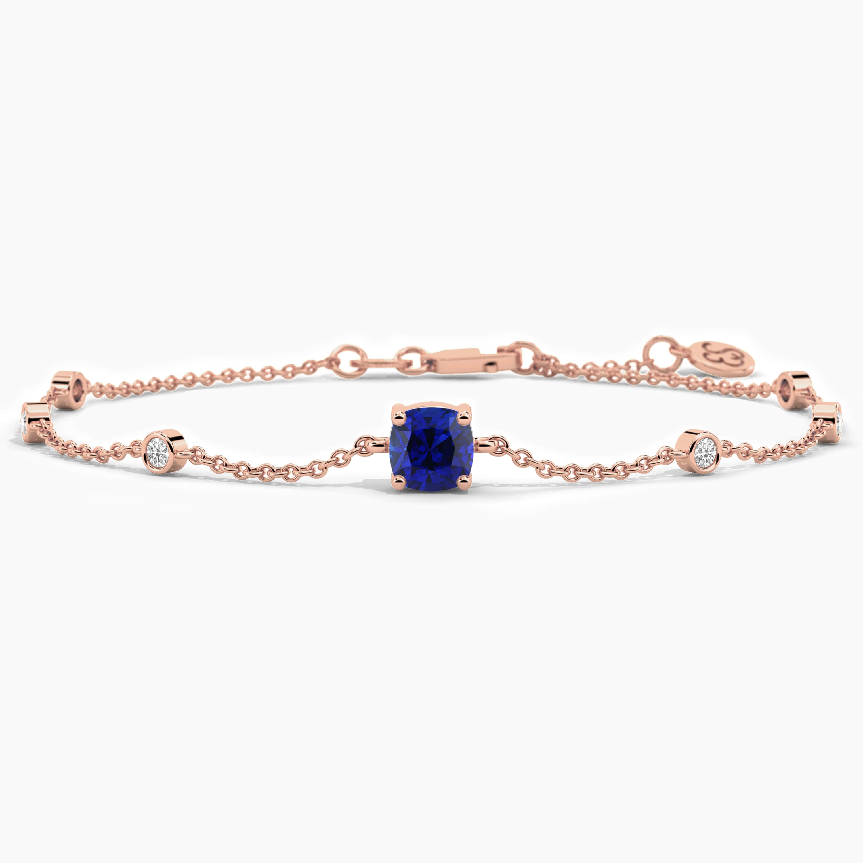 blue sapphire gold bracelet