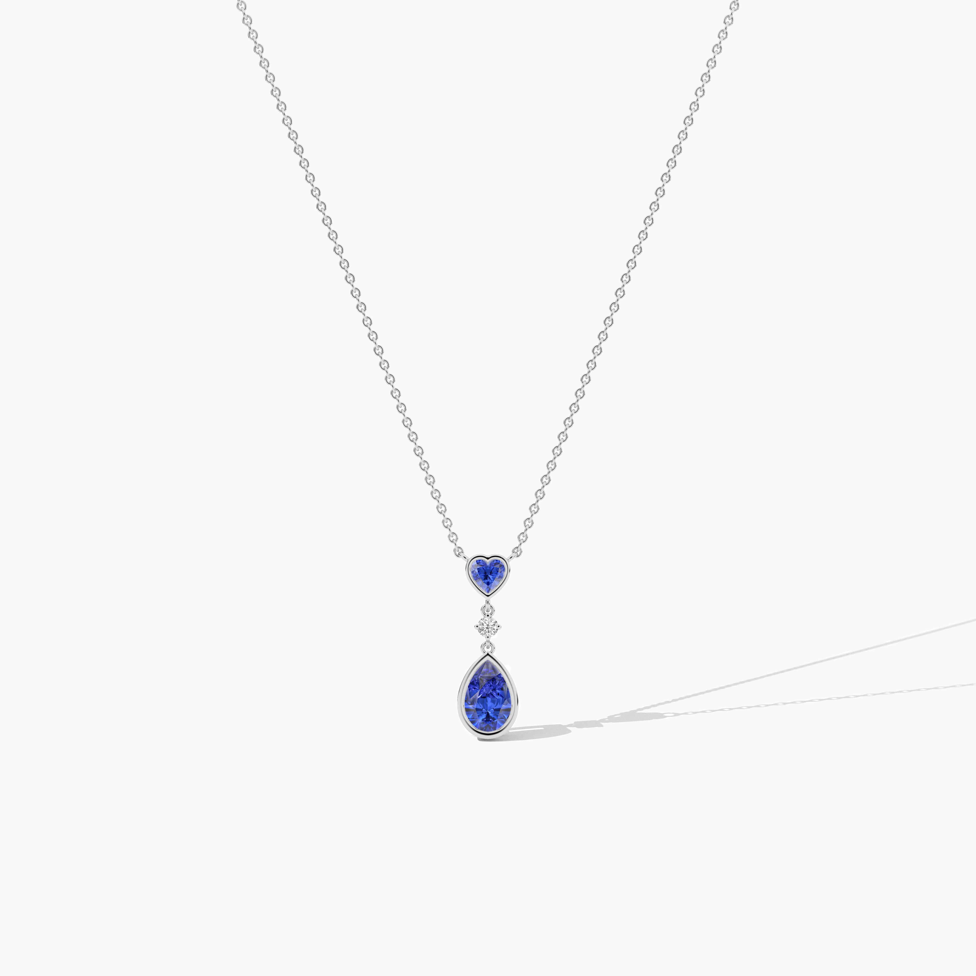 blue sapphire necklace gold