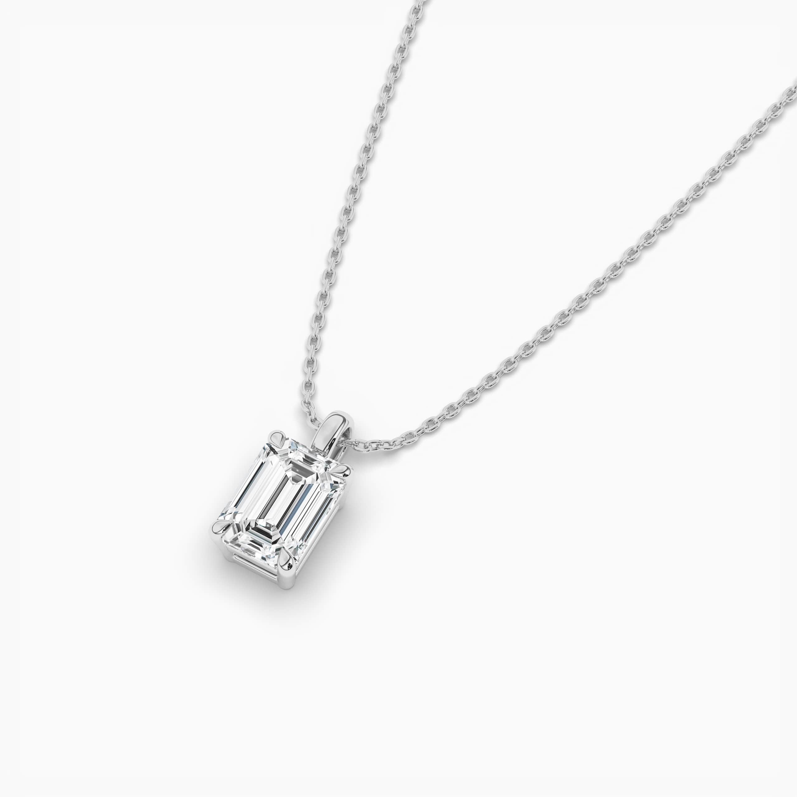 Emerald-Cut Diamond Necklace