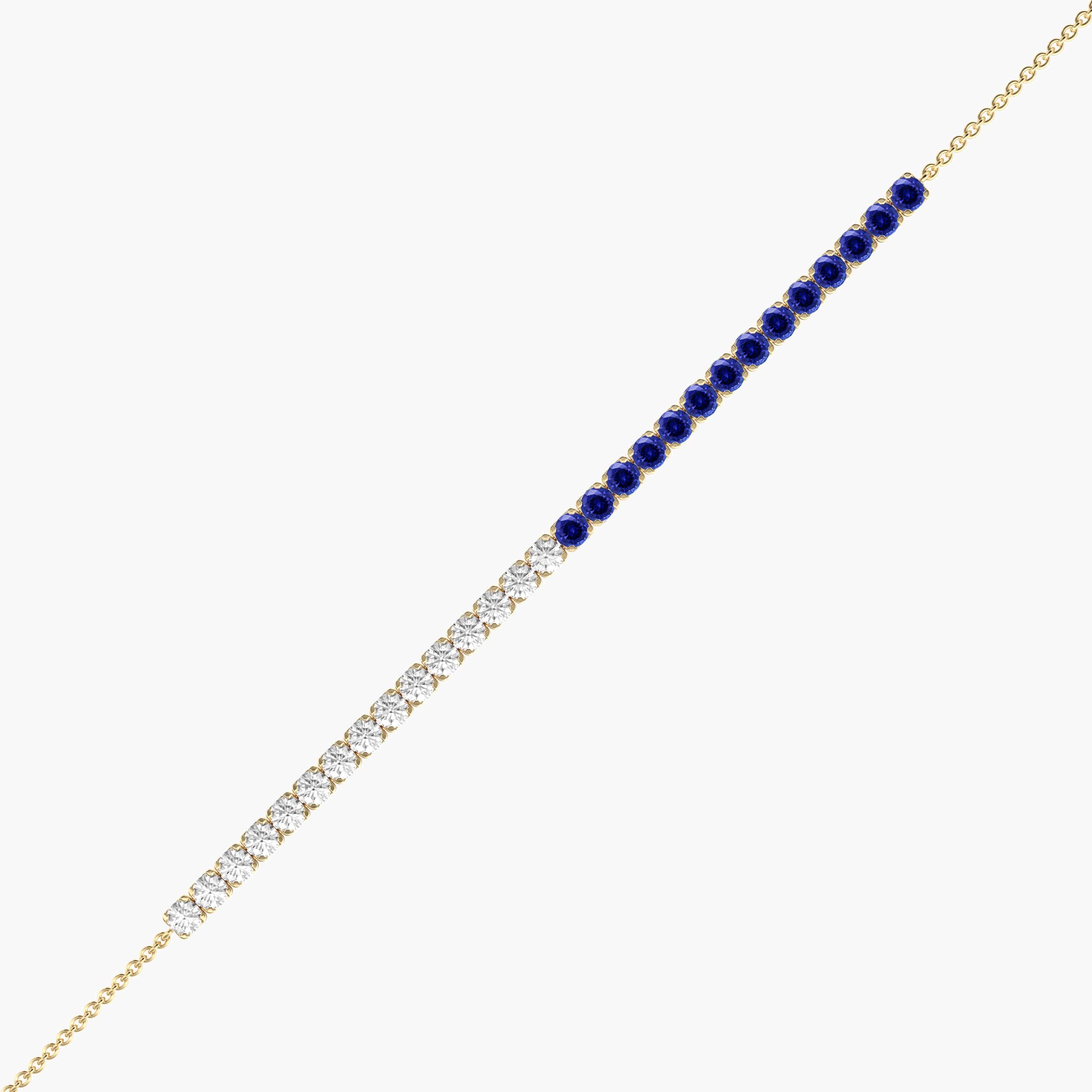 diamond bracelet with blue stone