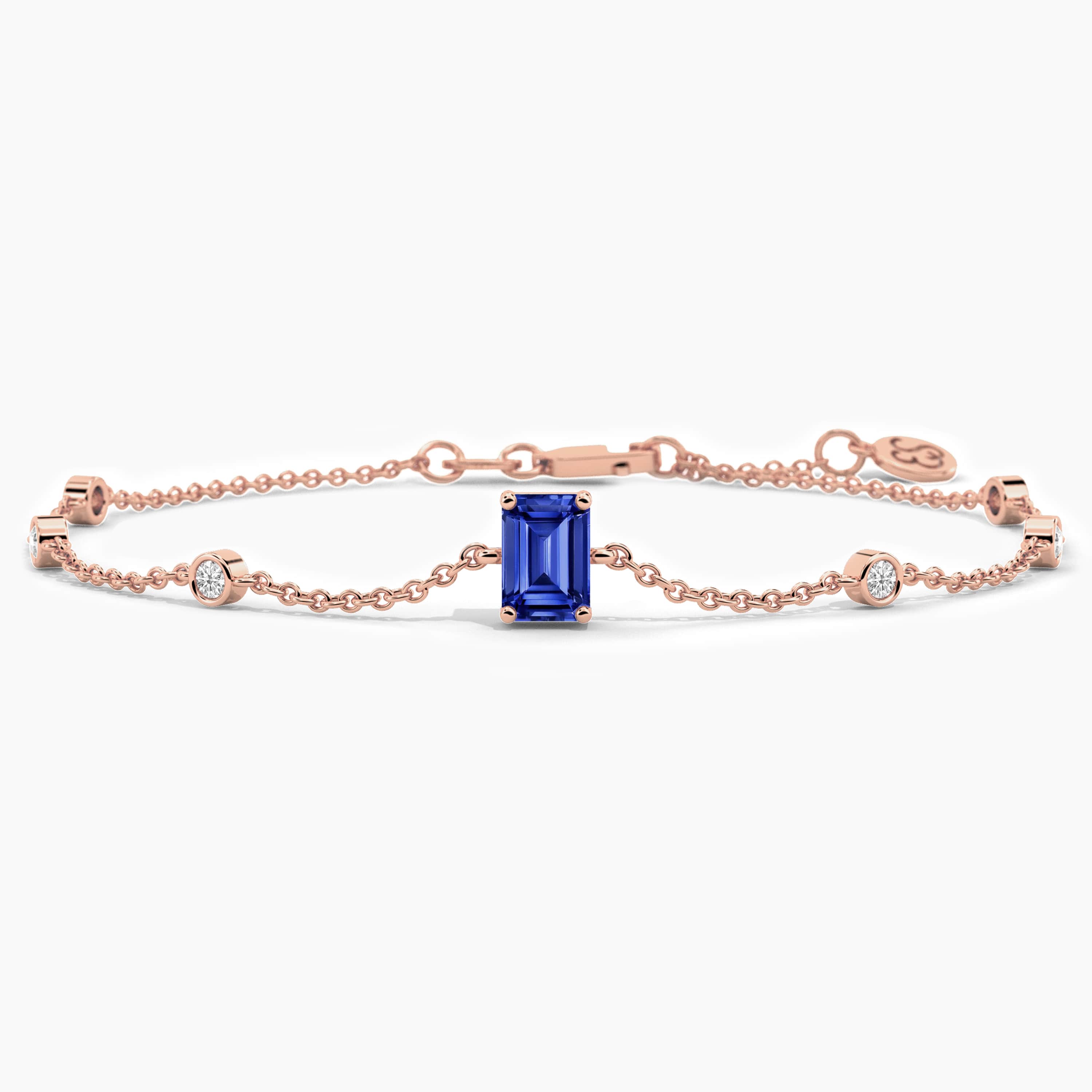 rose gold sapphire bracelet