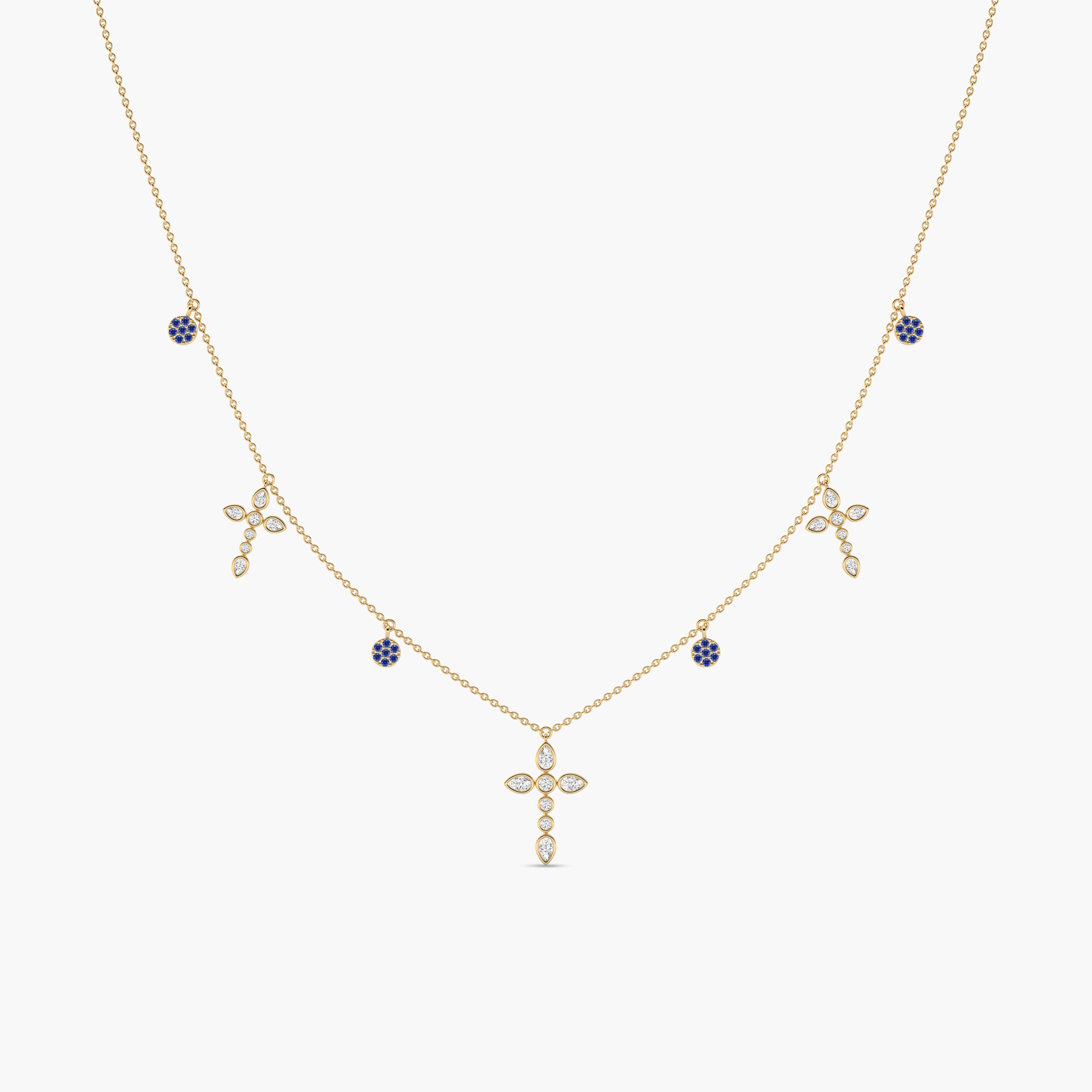 gemstone cross necklaces