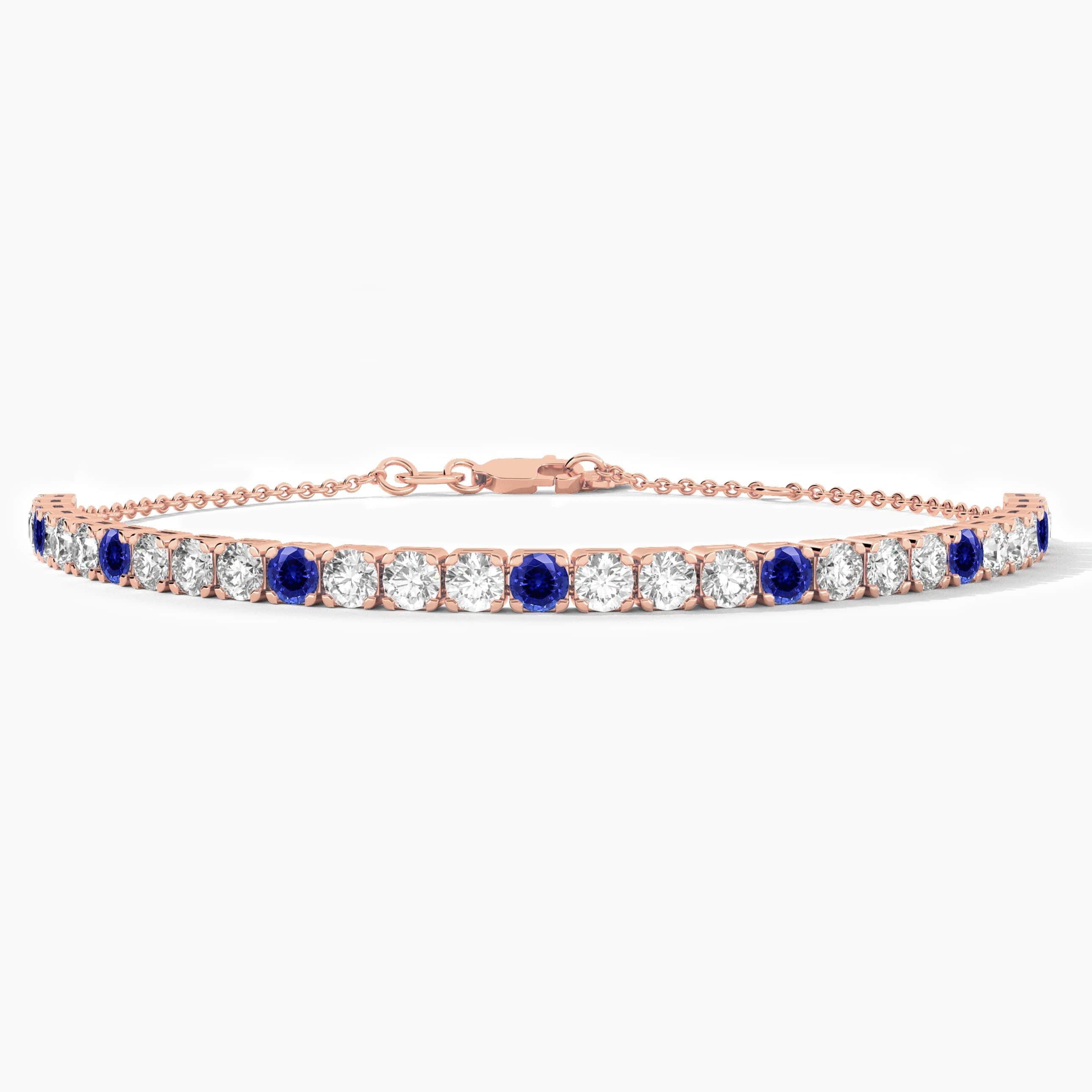 diamond bracelet with blue stone