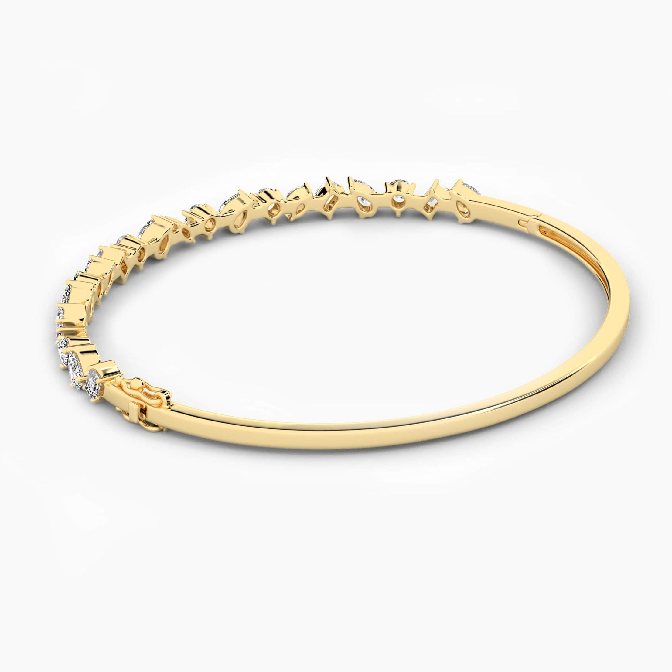 gold and diamond bangle bracelet