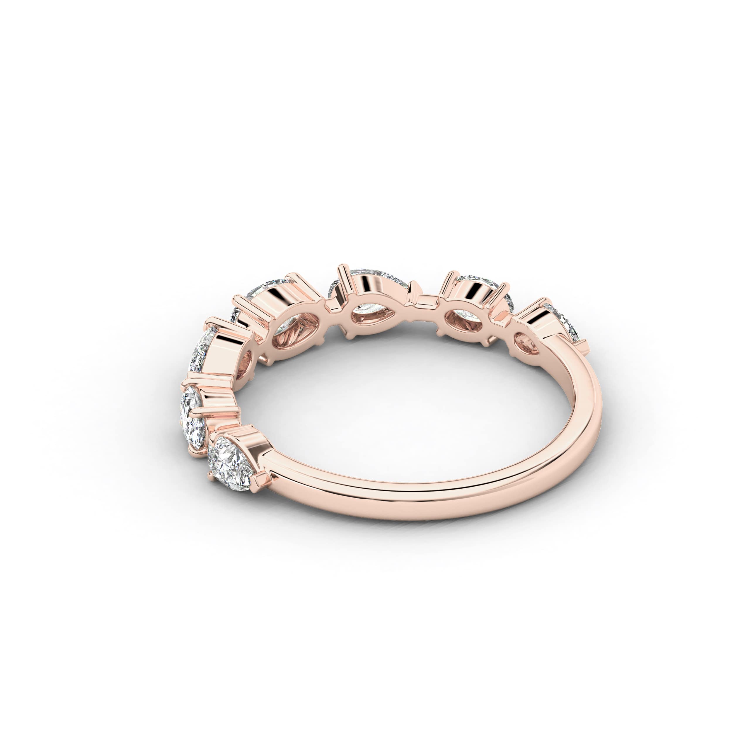 Rose Gold Oval And Pear Morganite Diamond Ring