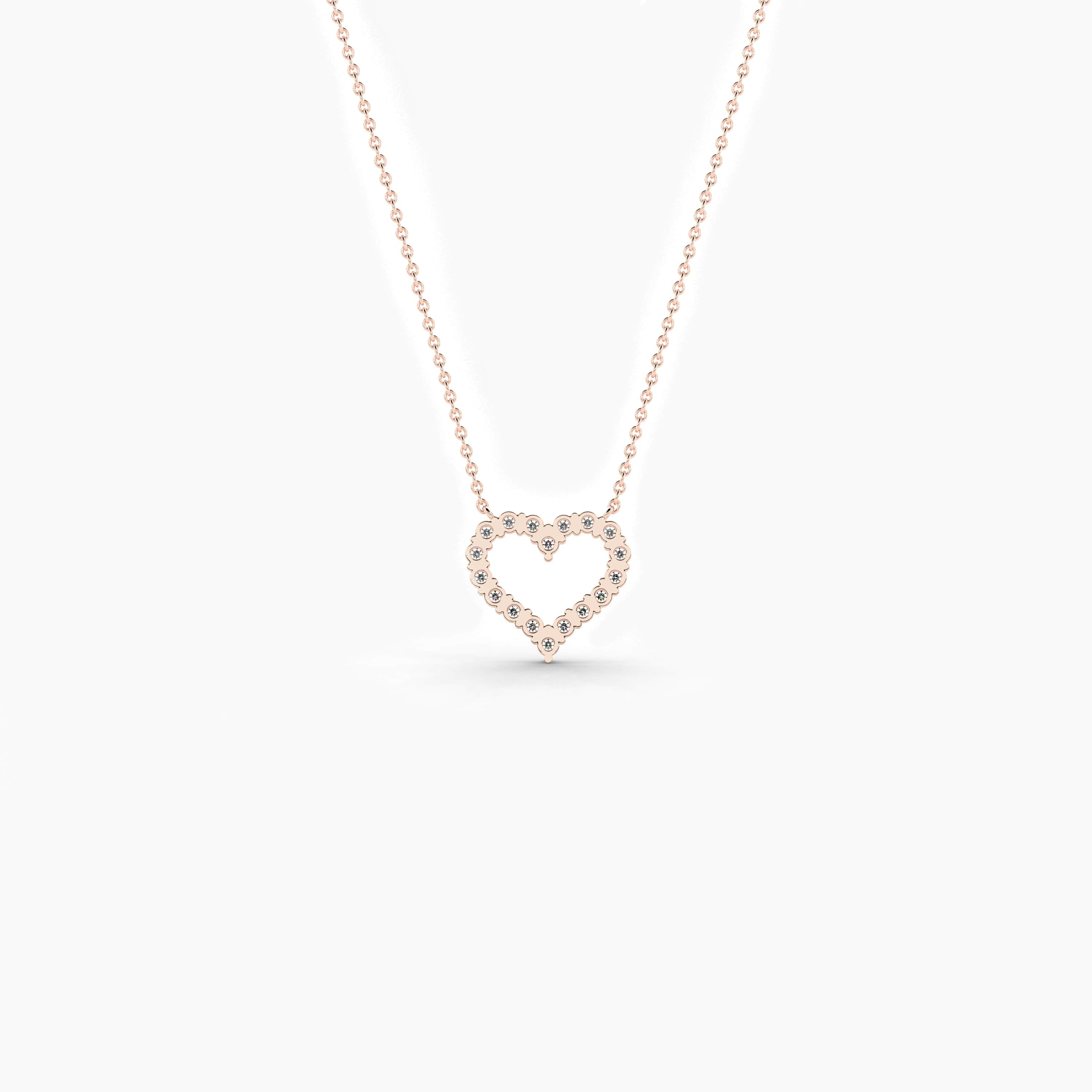 Rose gold Moissanite diamond Necklace