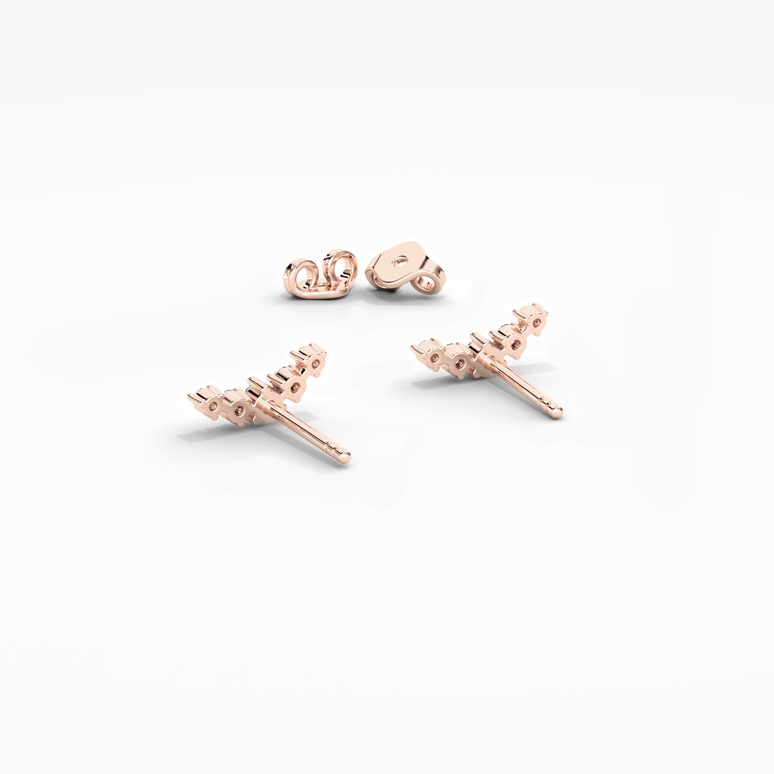 climber earring in rose gold